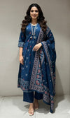 Blue ETHNIC MOTIF PRINTED KURTA SET