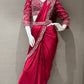 🌺Pink one minute saree 🌺