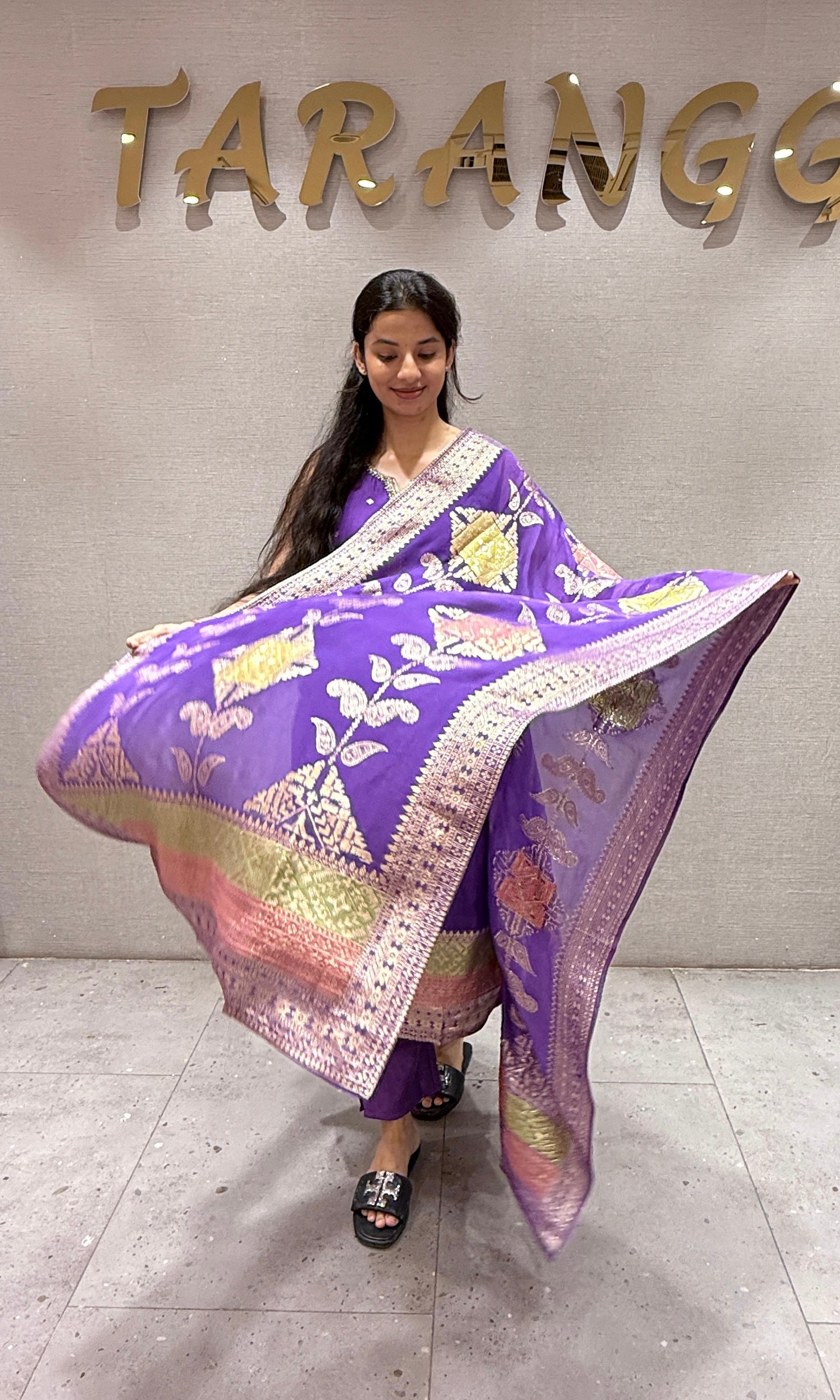 Purple kurta set