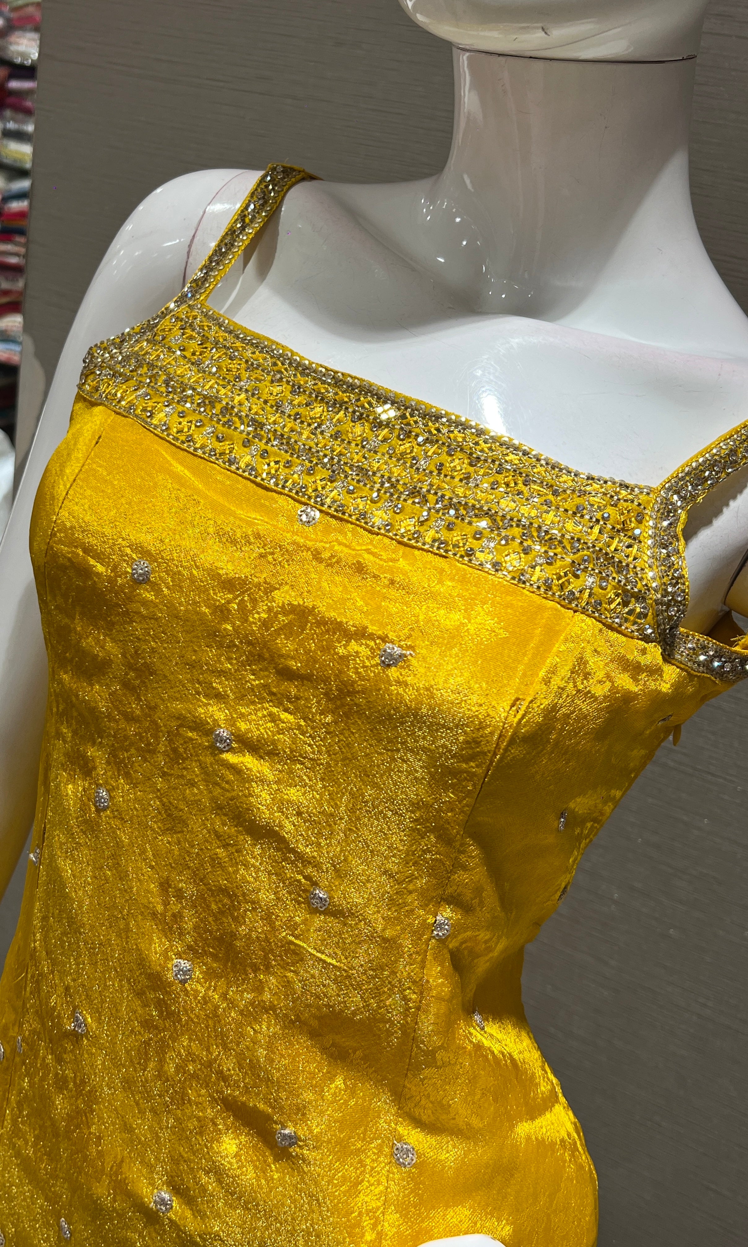 YELLOW embroidery sharara set with dupatta