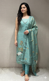 Blue dress material