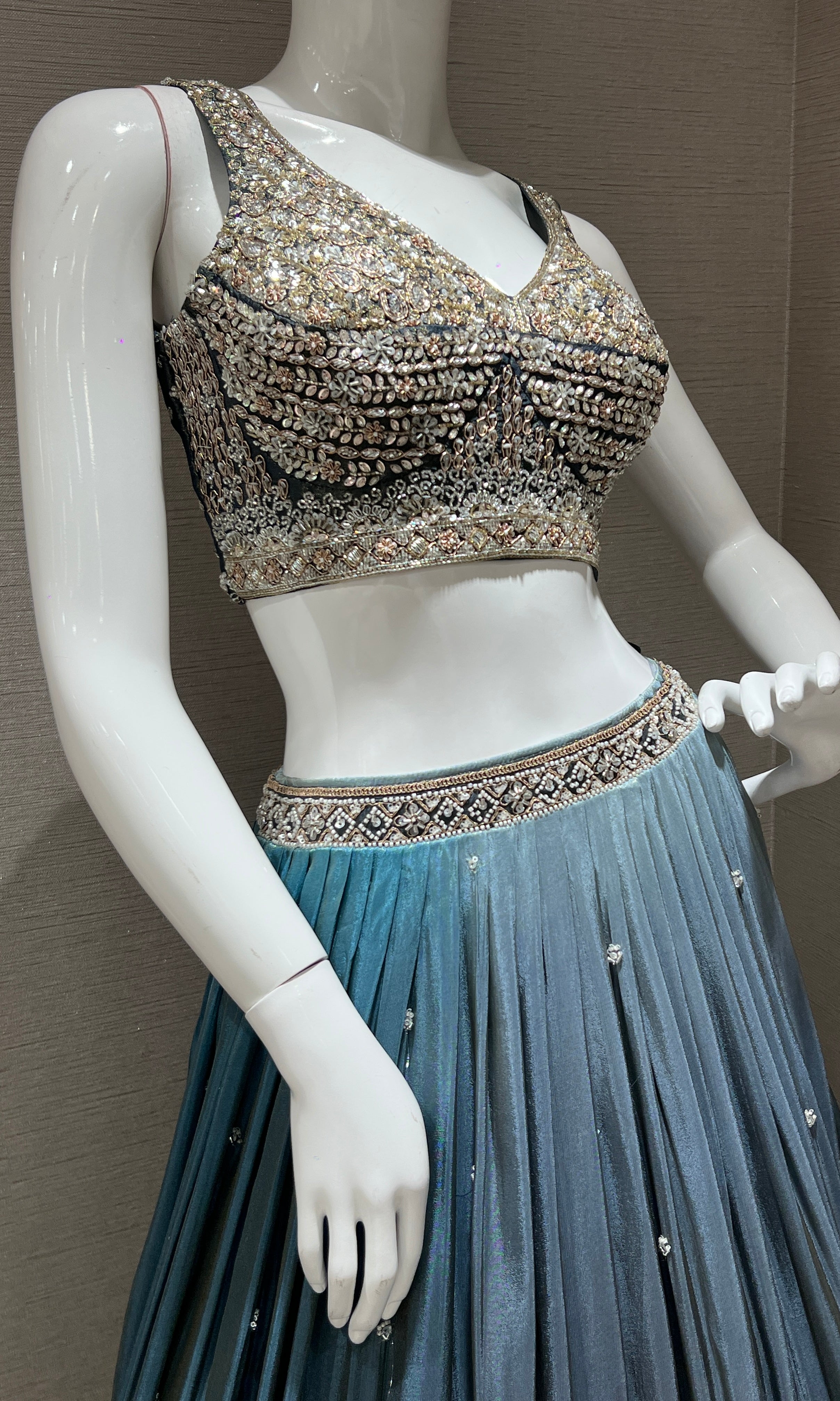 Midnight Grey Lehenga