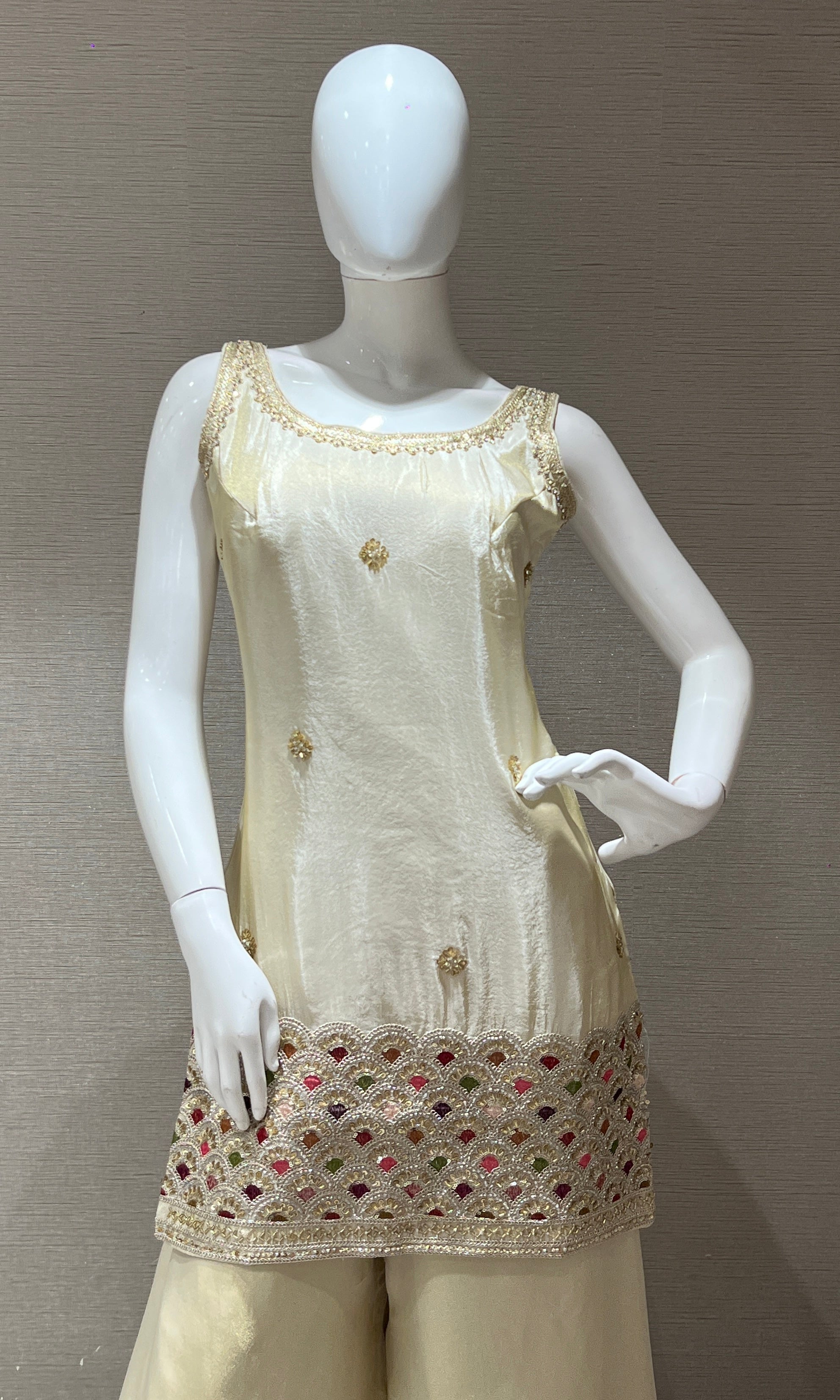 Half white palazzo