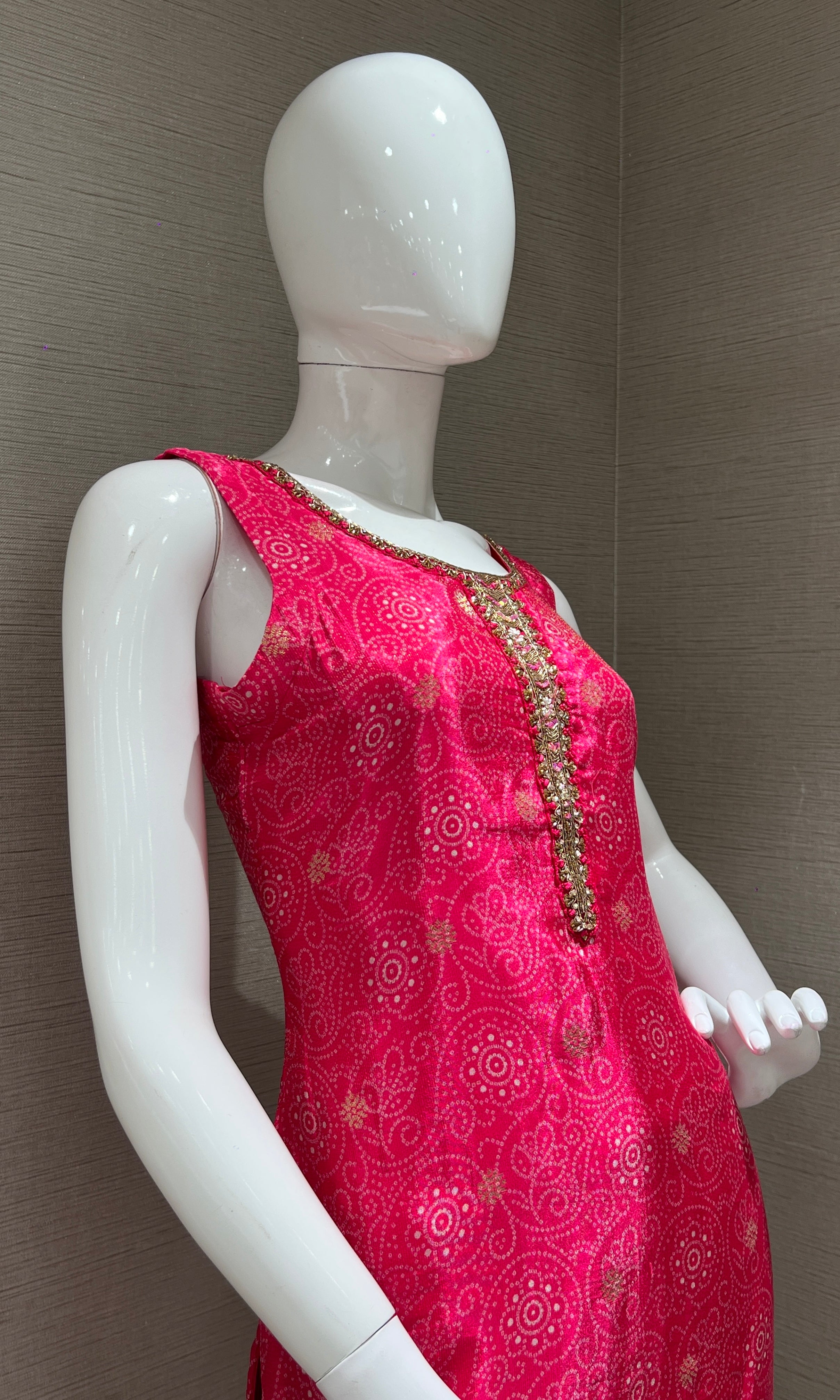 Pink and Gold Ethnic Kurta Set