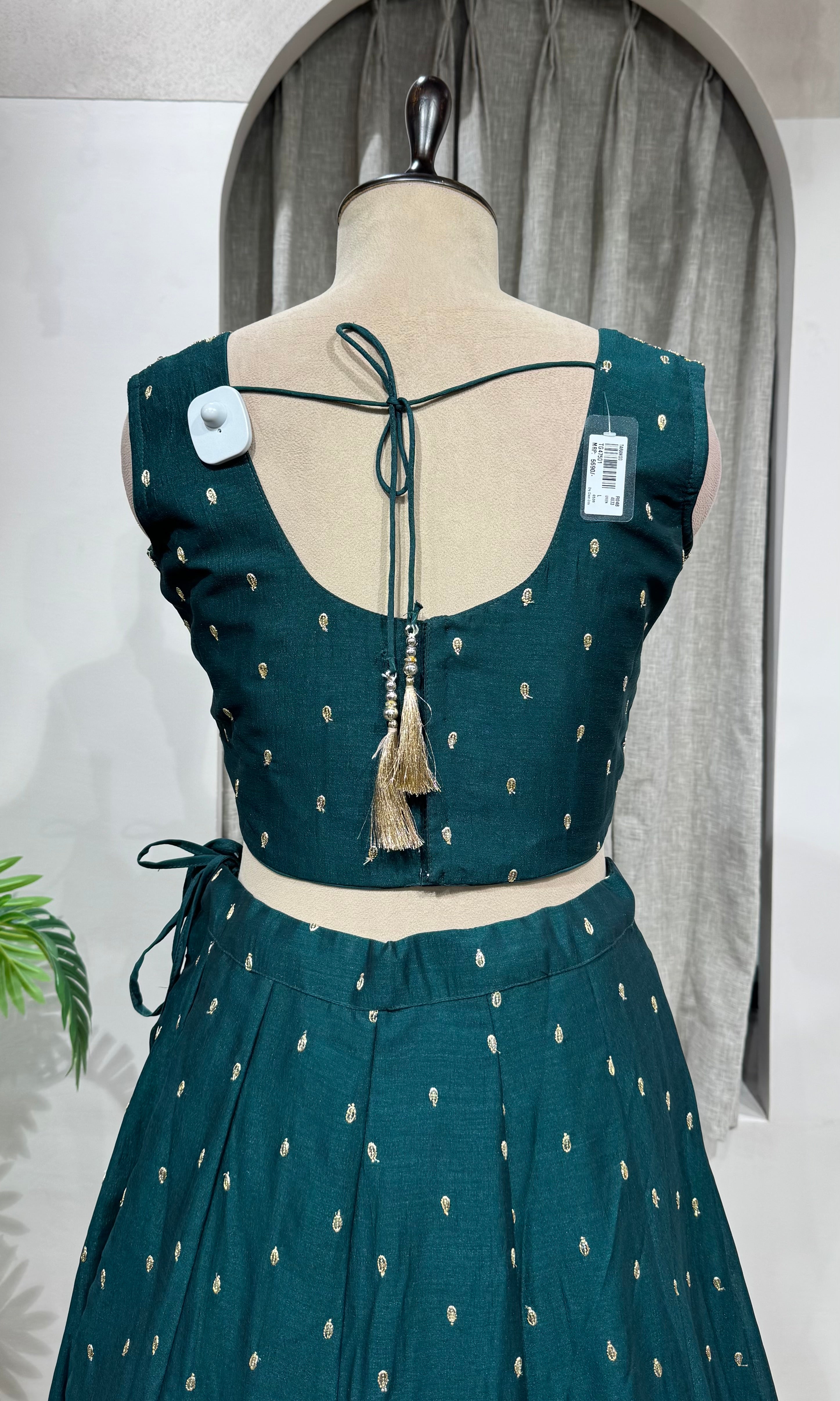 Green Embroidered Lehenga Choli with Sequin