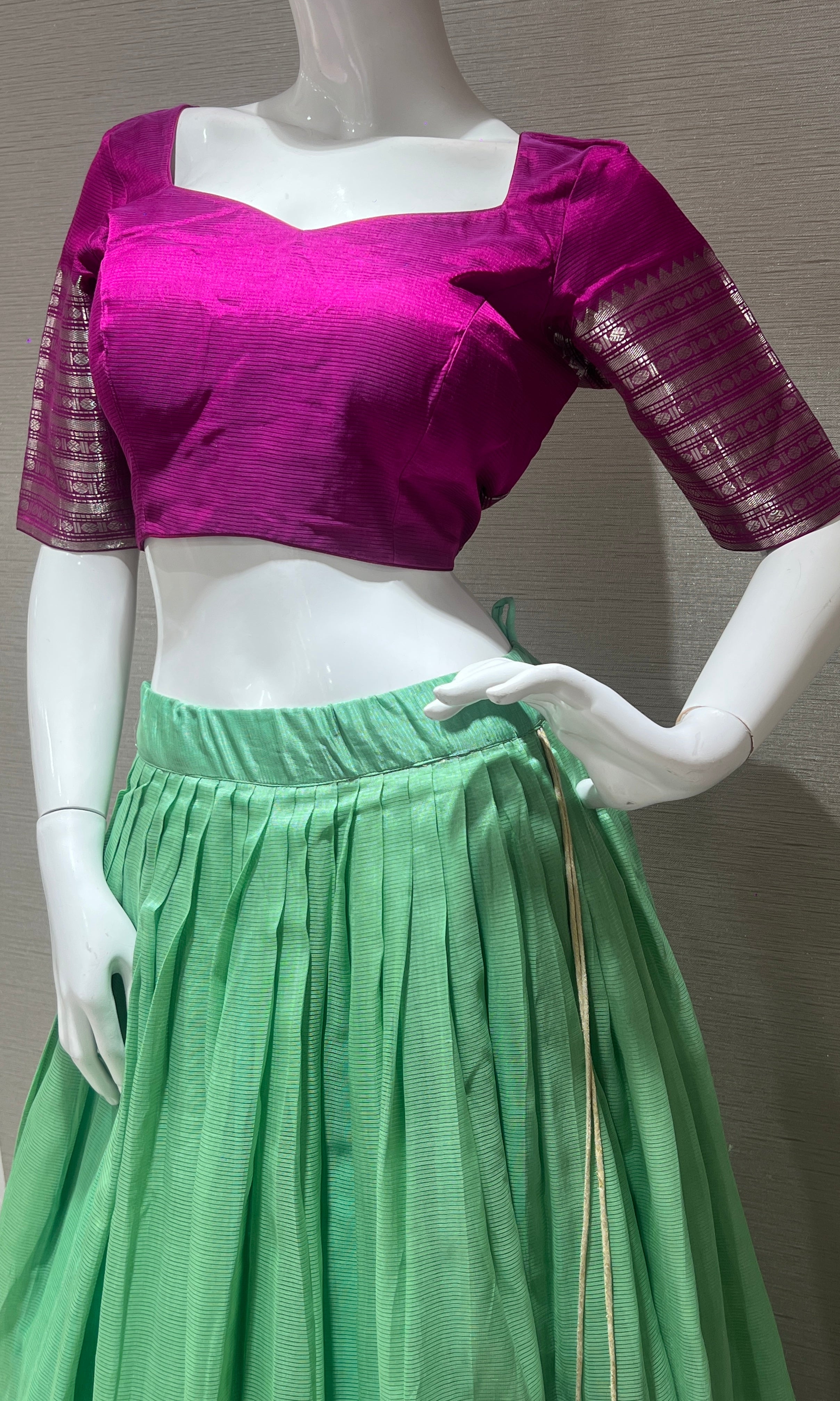 Pista green Lehenga