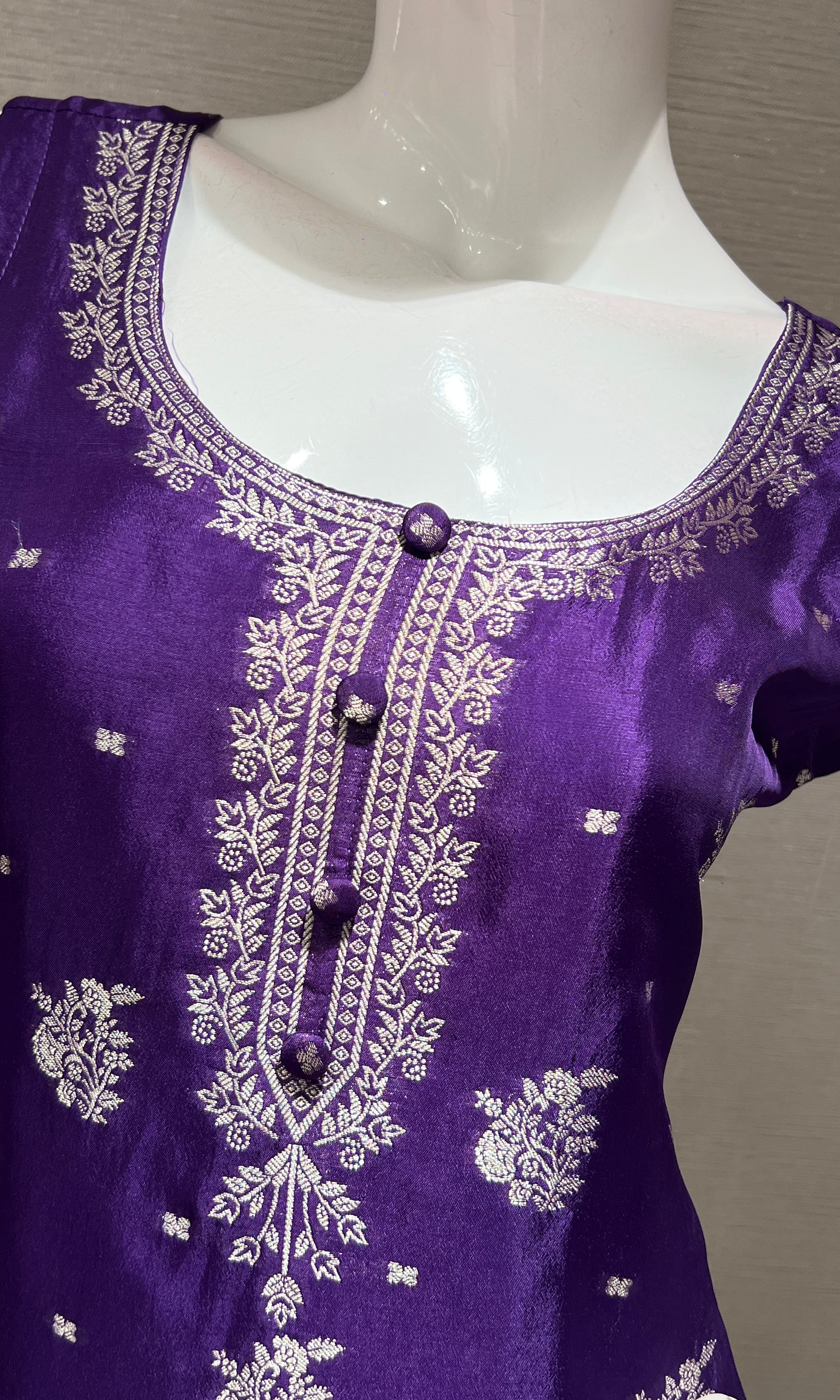 Purple GOLD EMBROIDERED kurta set