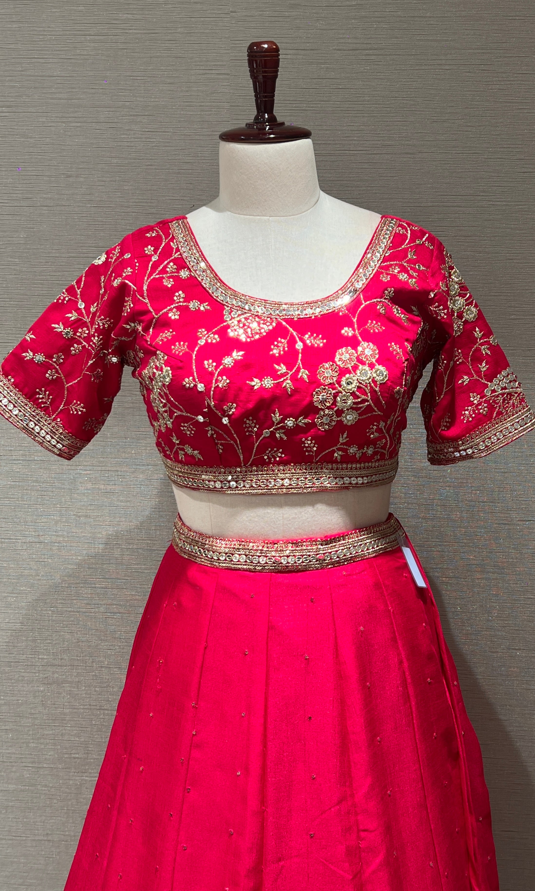 Royal Rani Pink EMBROIDERED Lehenga