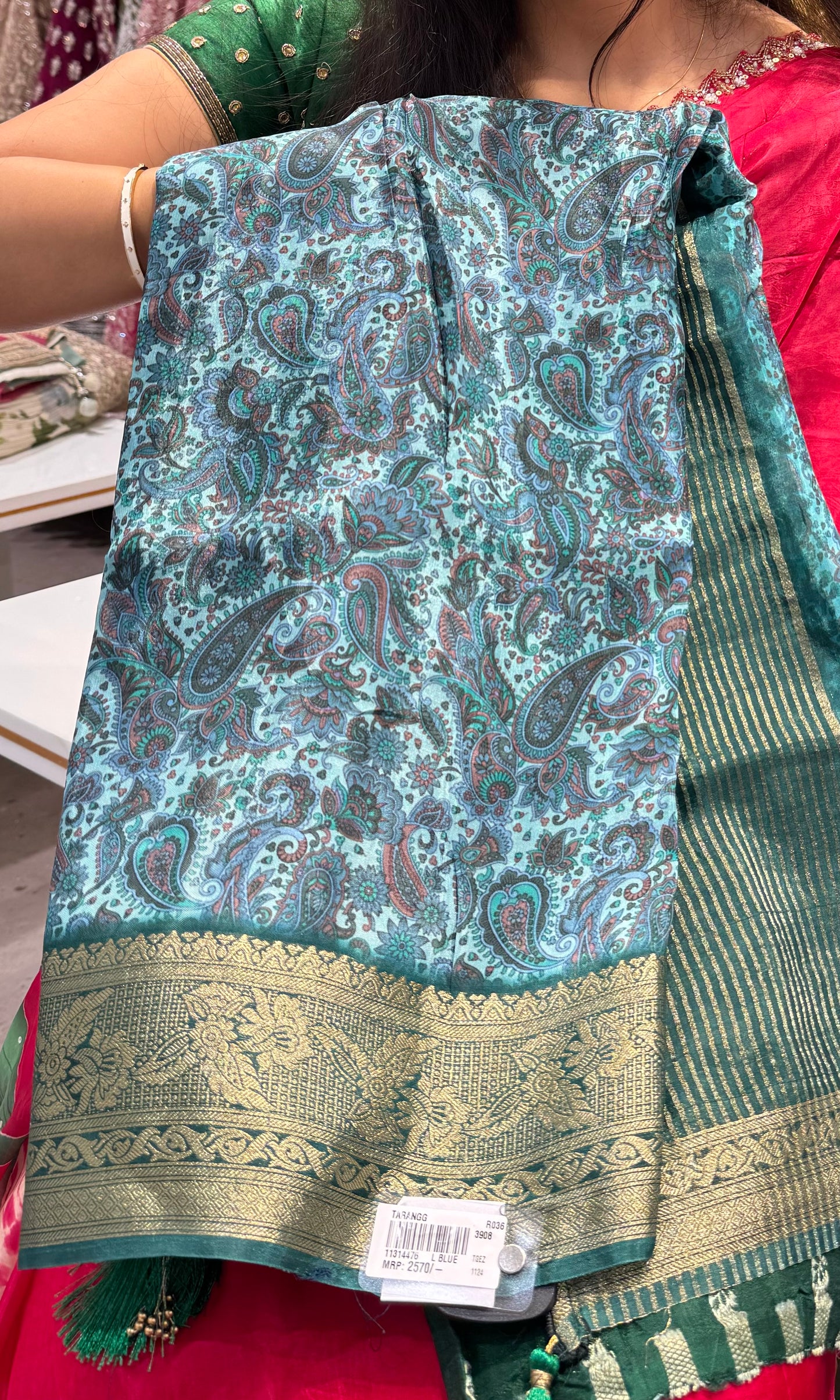 Light blue saree 4444