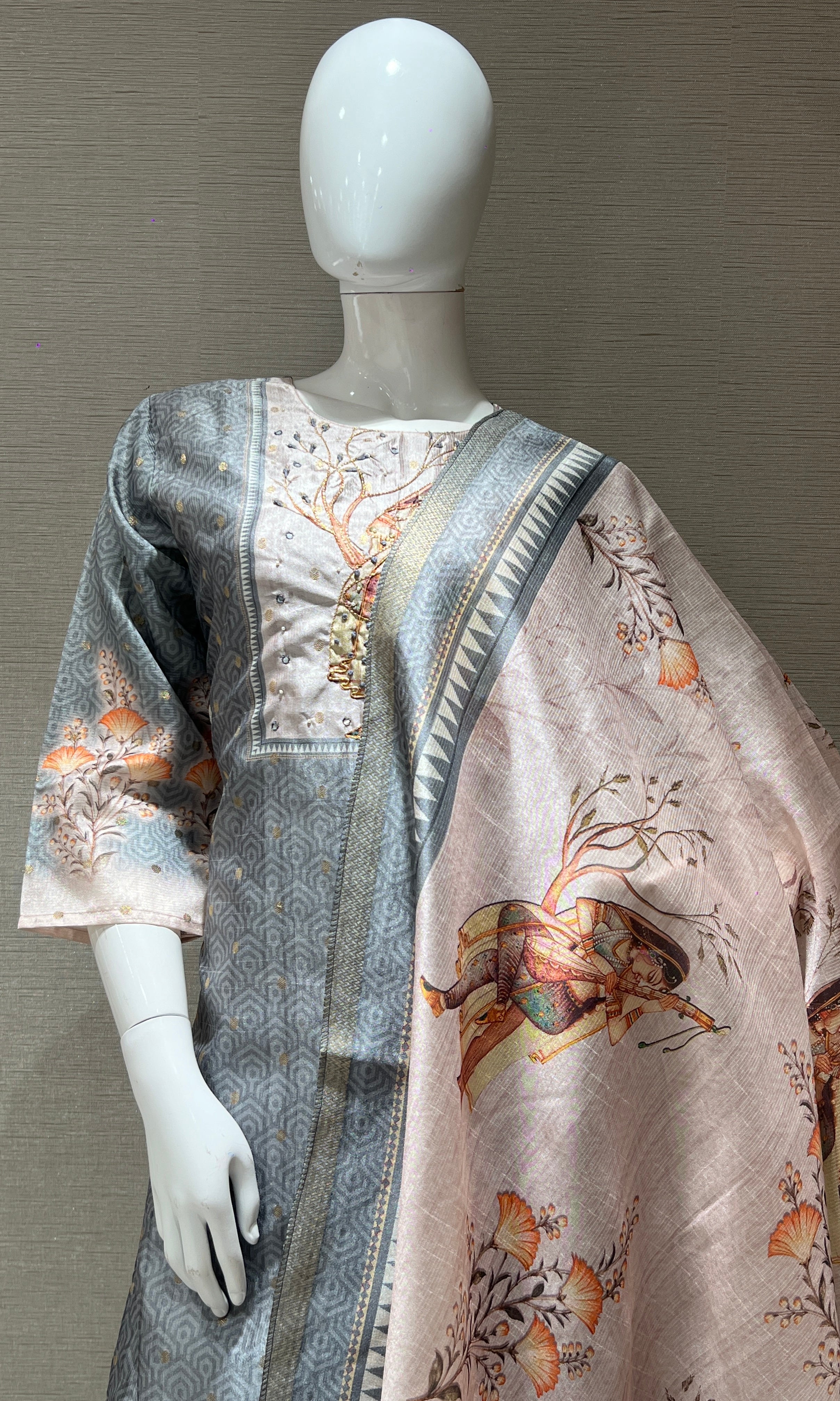Grey kurta set