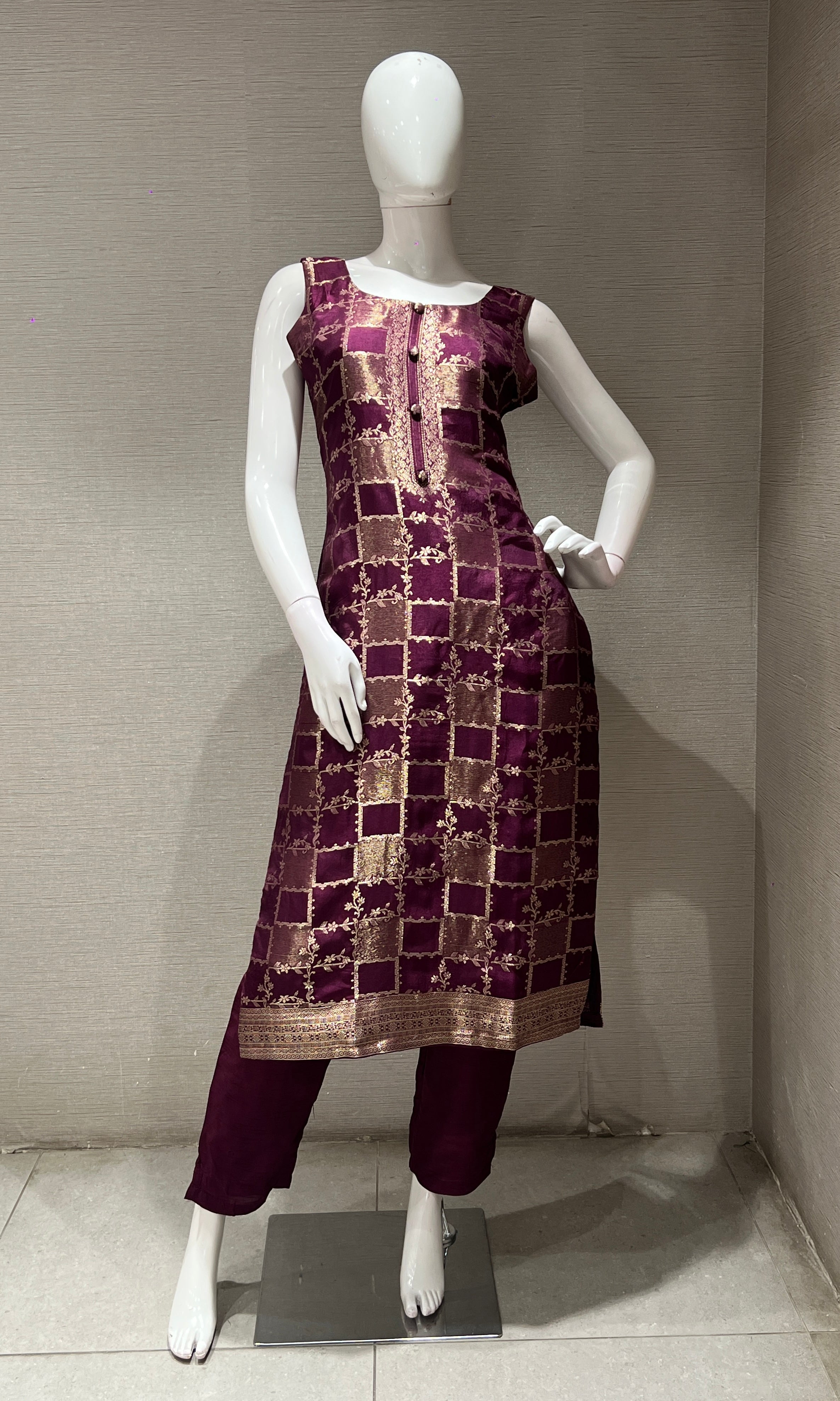 Wine kurta set