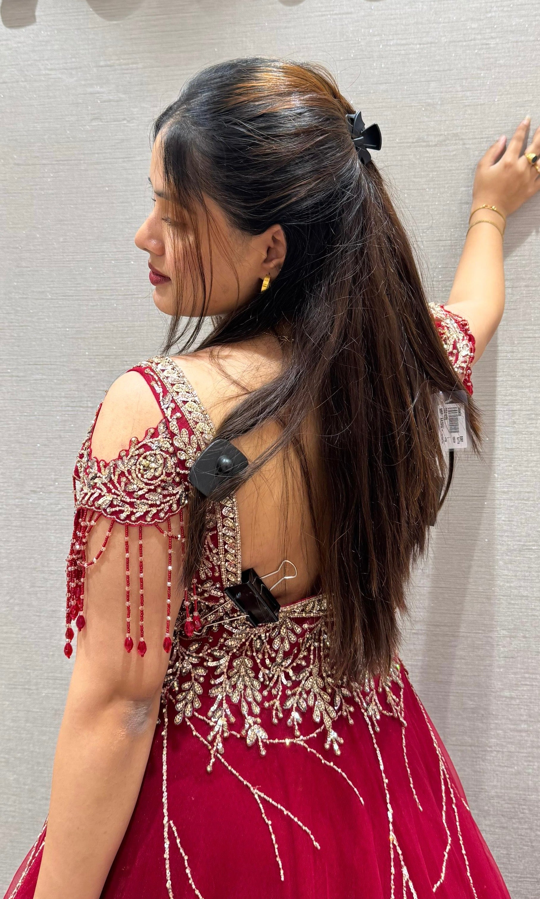 Maroon long dress