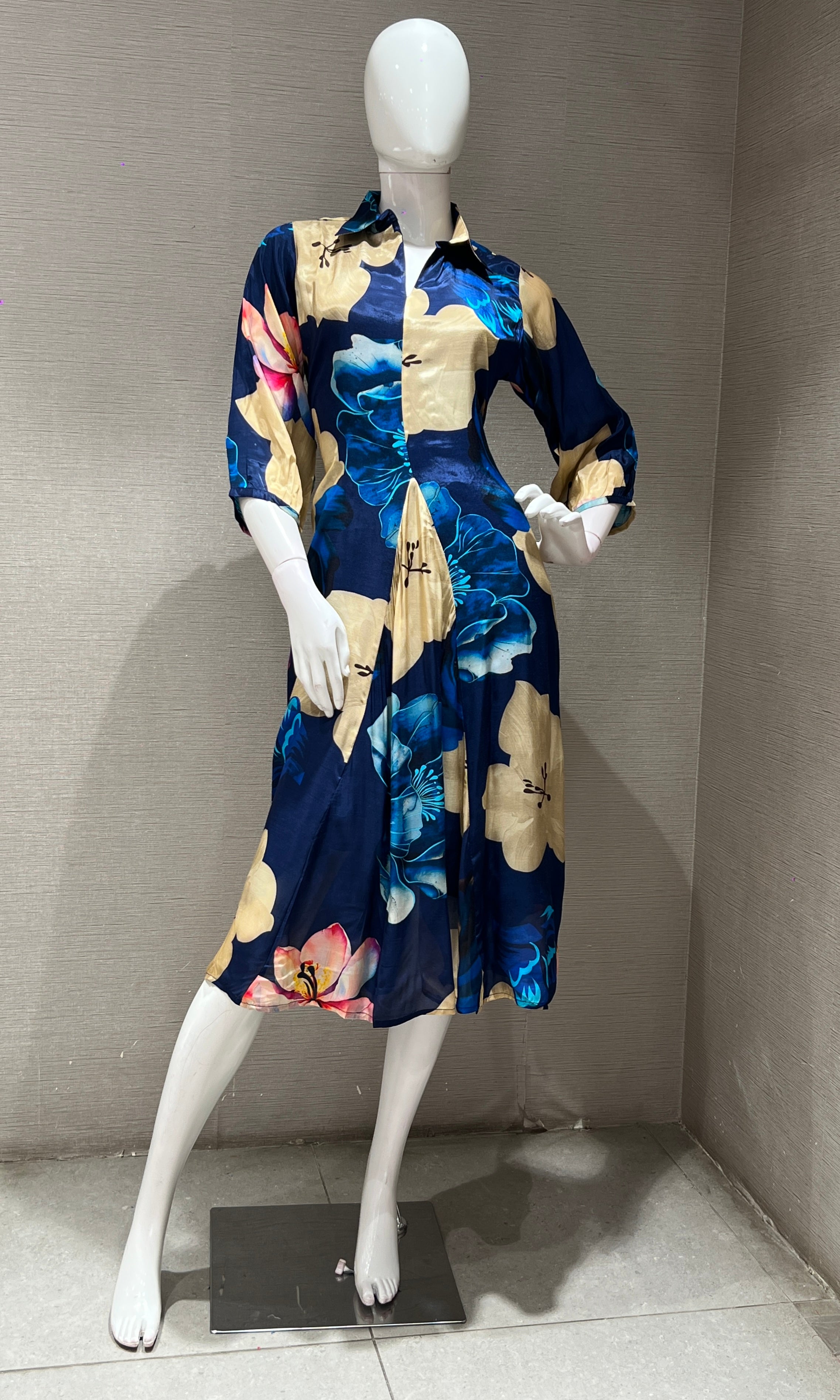 Blue FLORAL DRESS