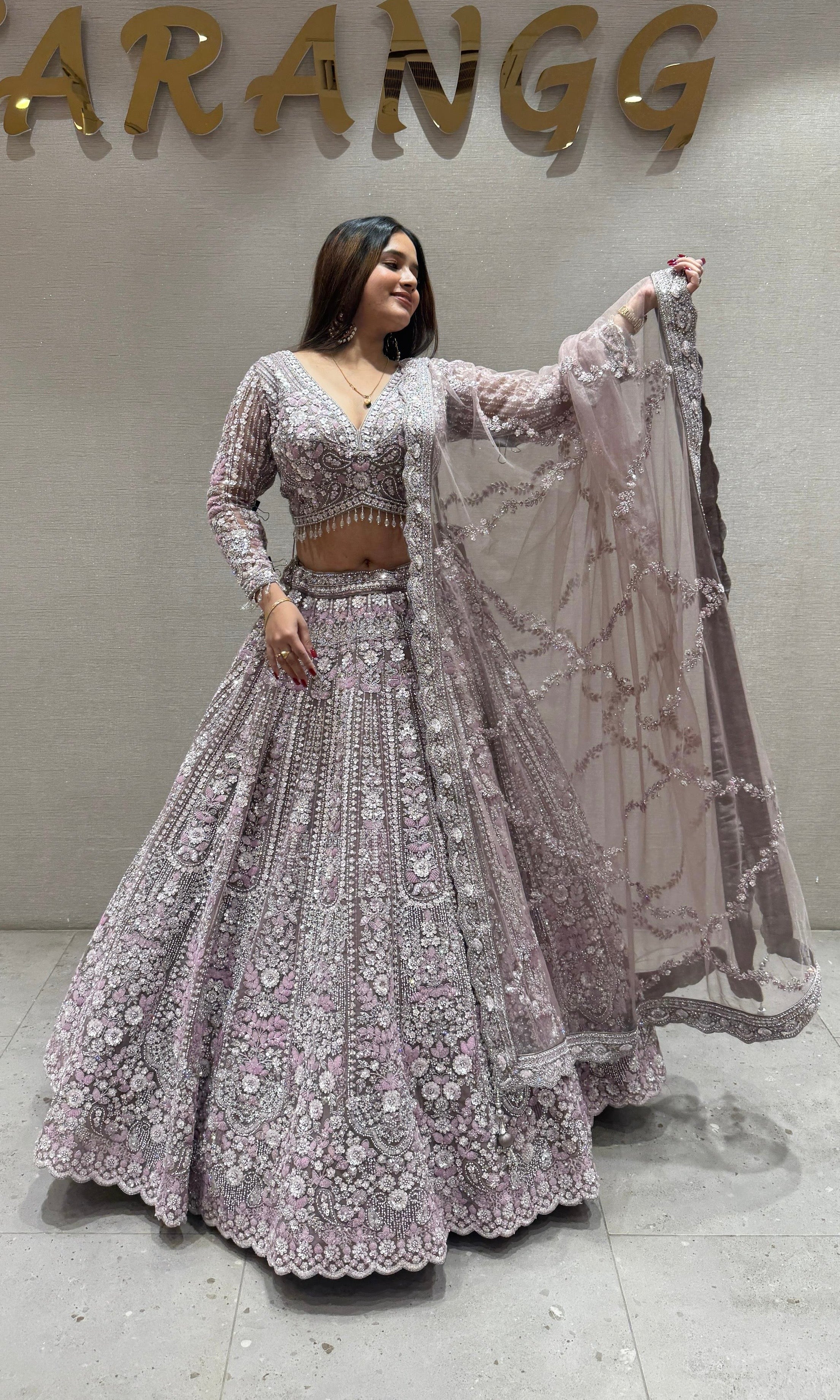 Lavender purple Lehenga