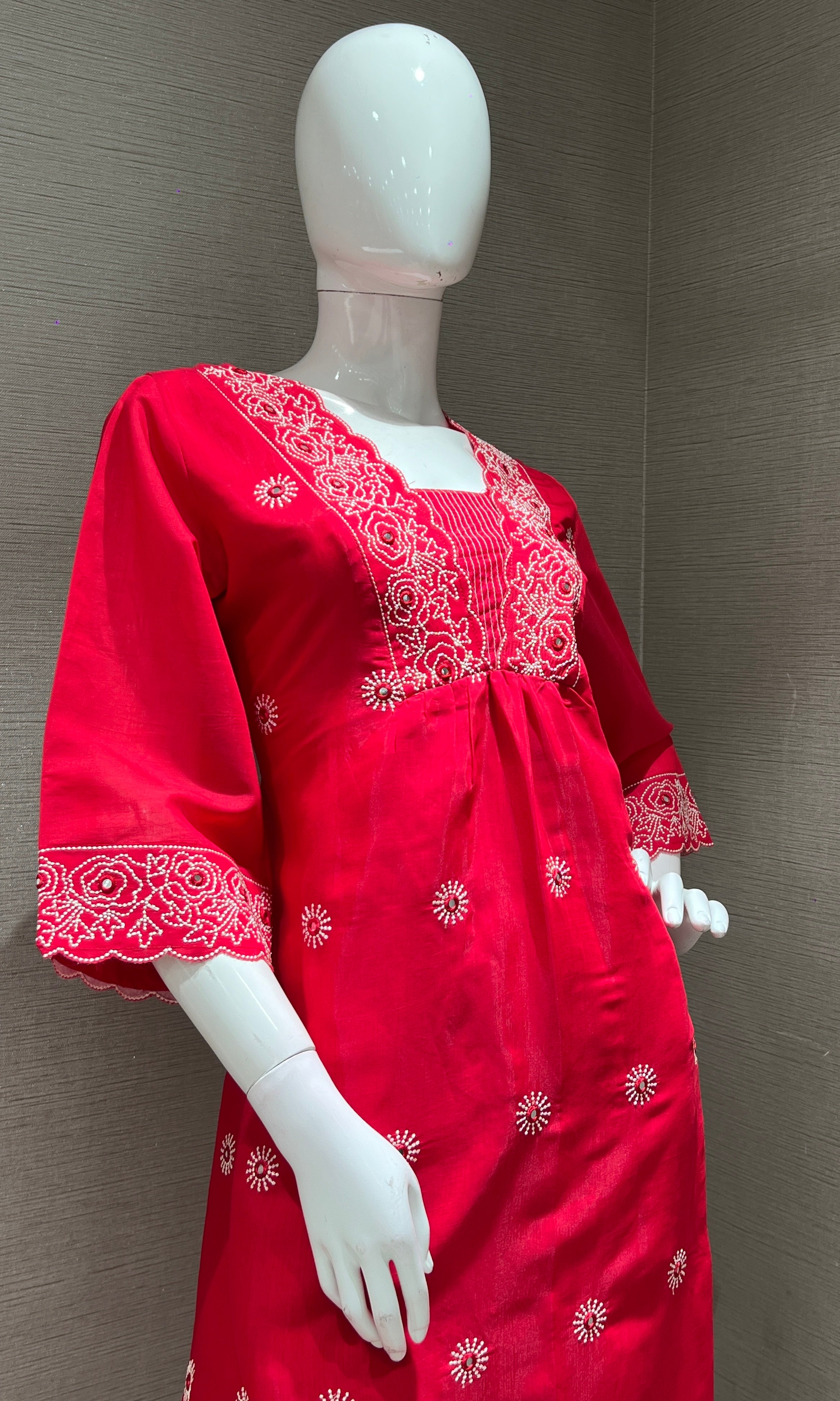 PINK ETHNIC KURTA SET