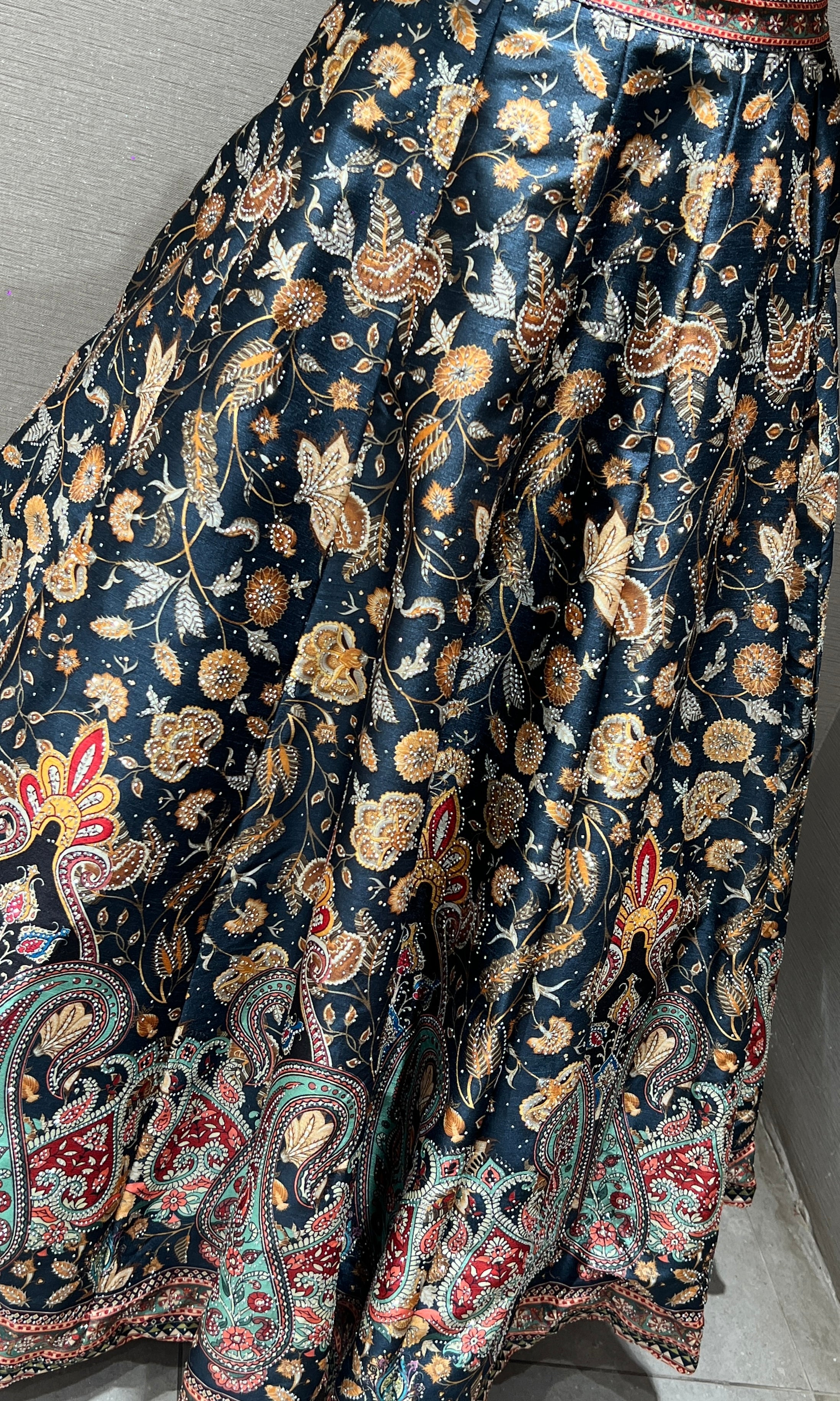 Peacock blue Lehenga