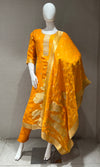 MUSTARD GOLD EMBROIDERED KURTA SET