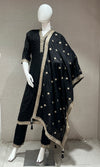 Black EMBROIDERED ANARKALI KURTA SET