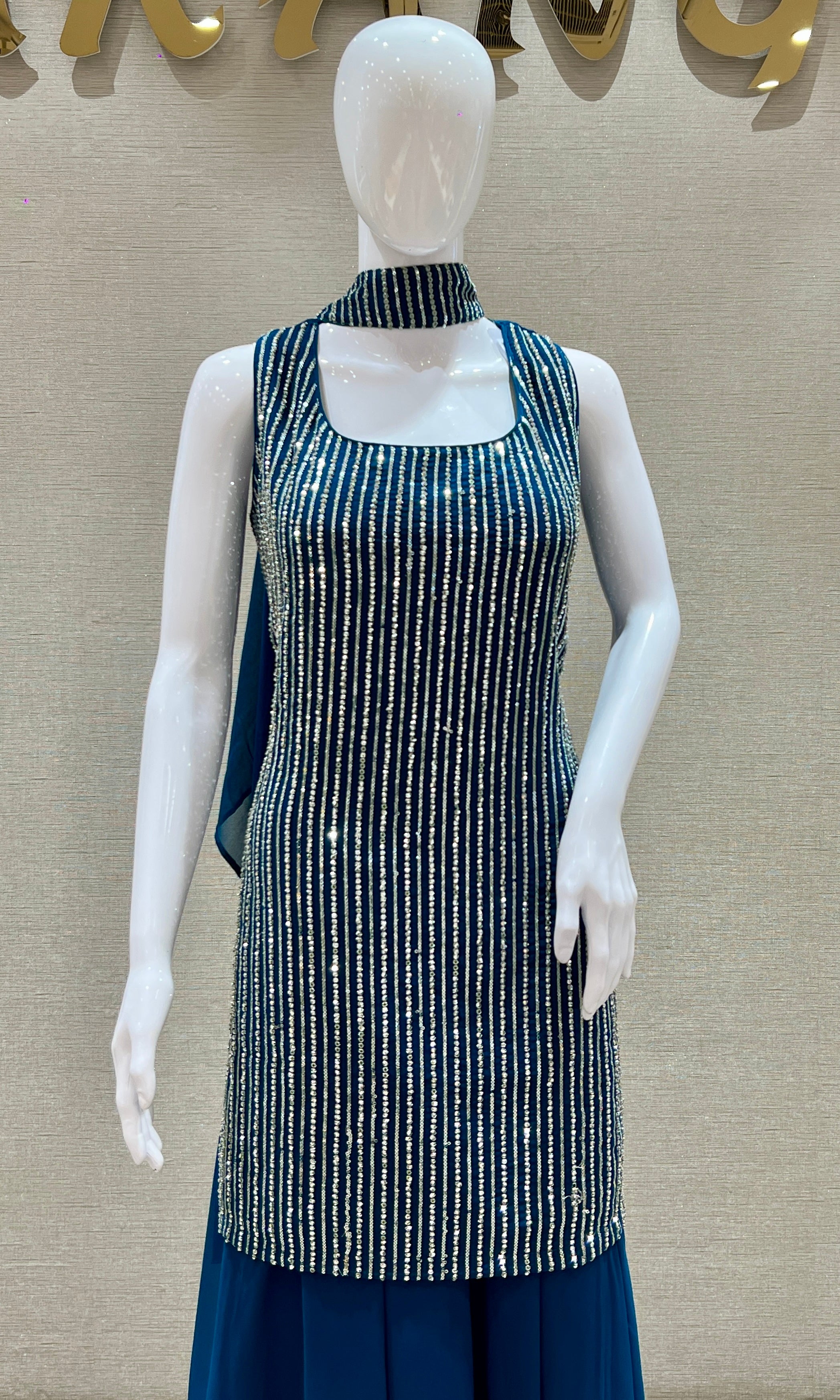 Blue palazzo set