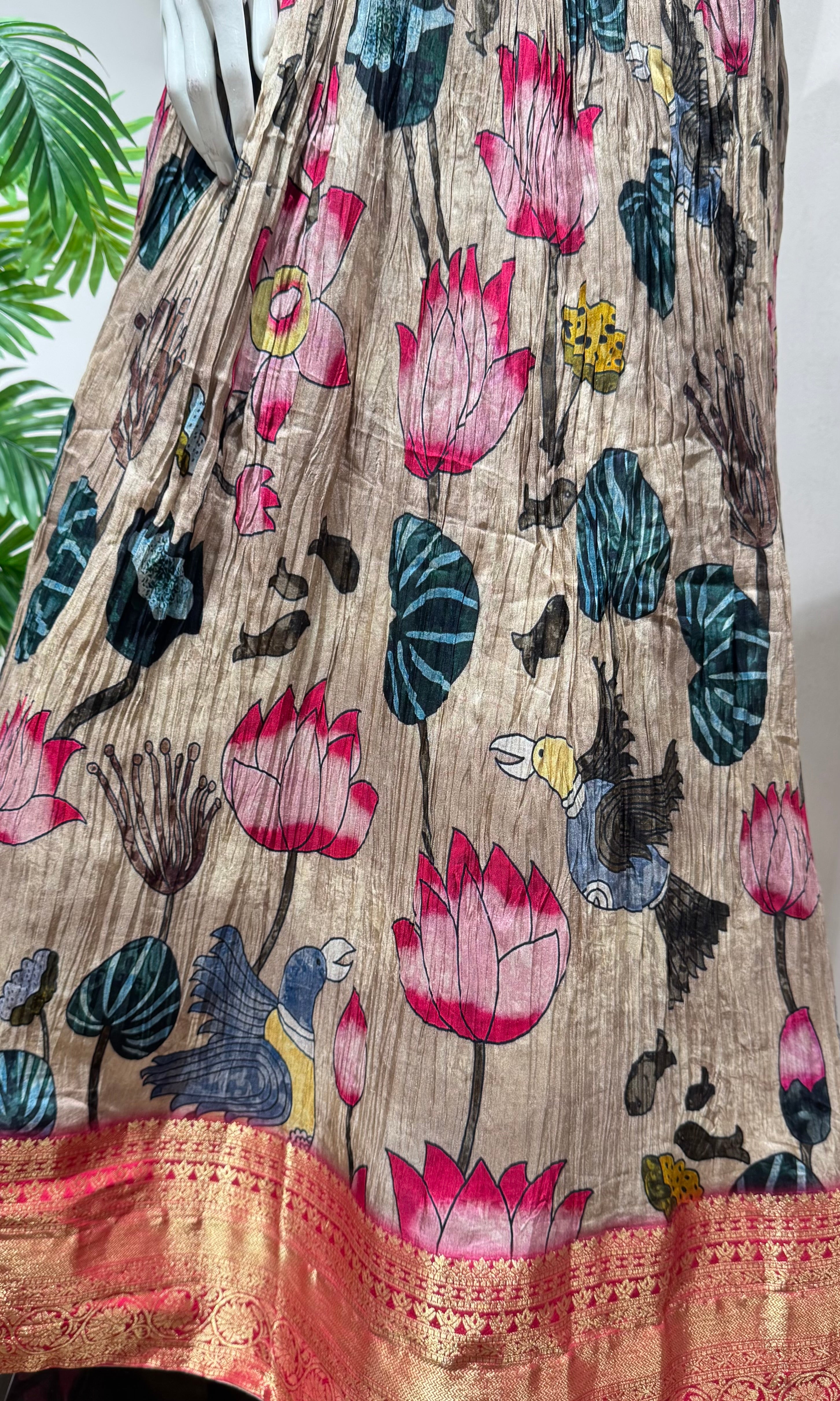 Multi FLORAL kalamkari Anarkali