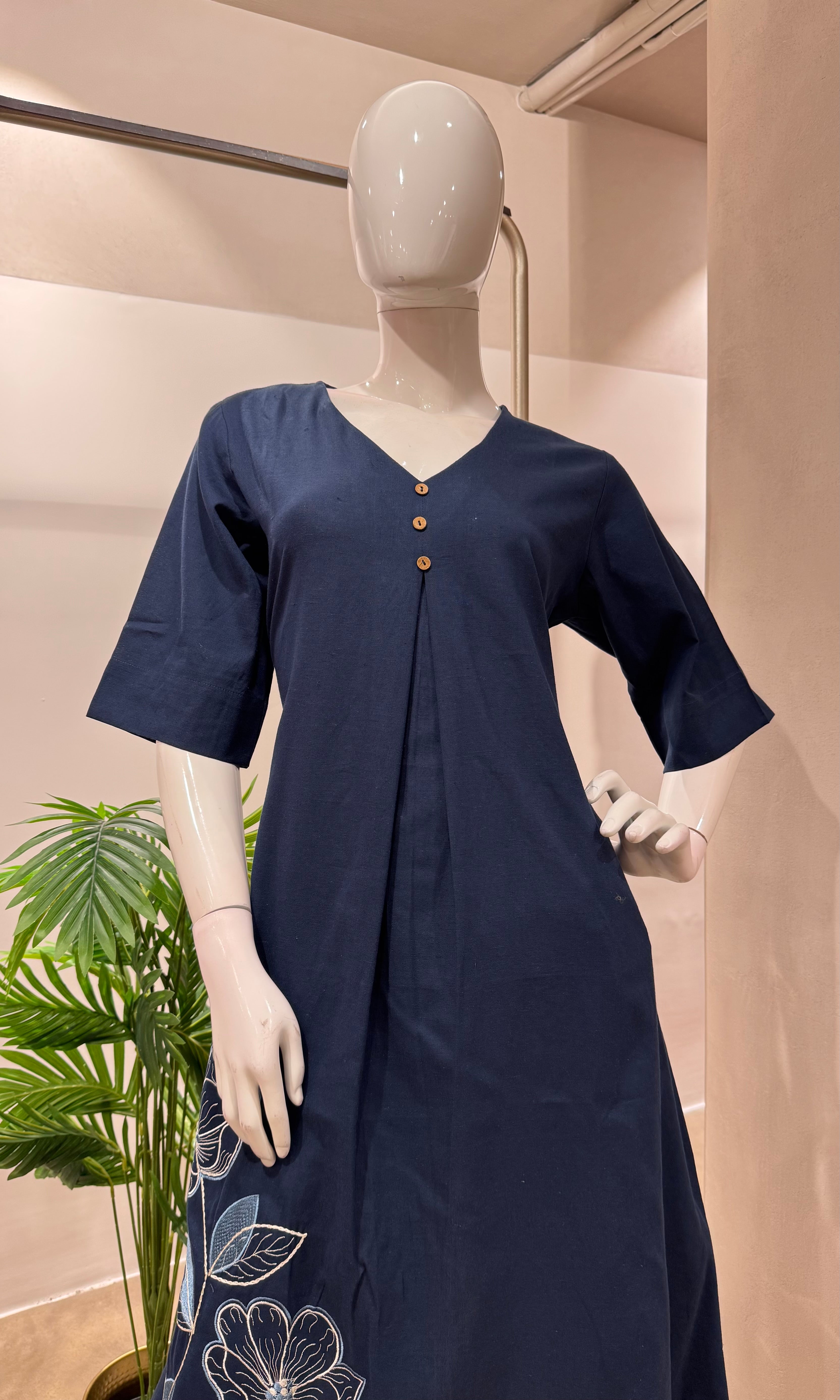 BLUE floral kurti top