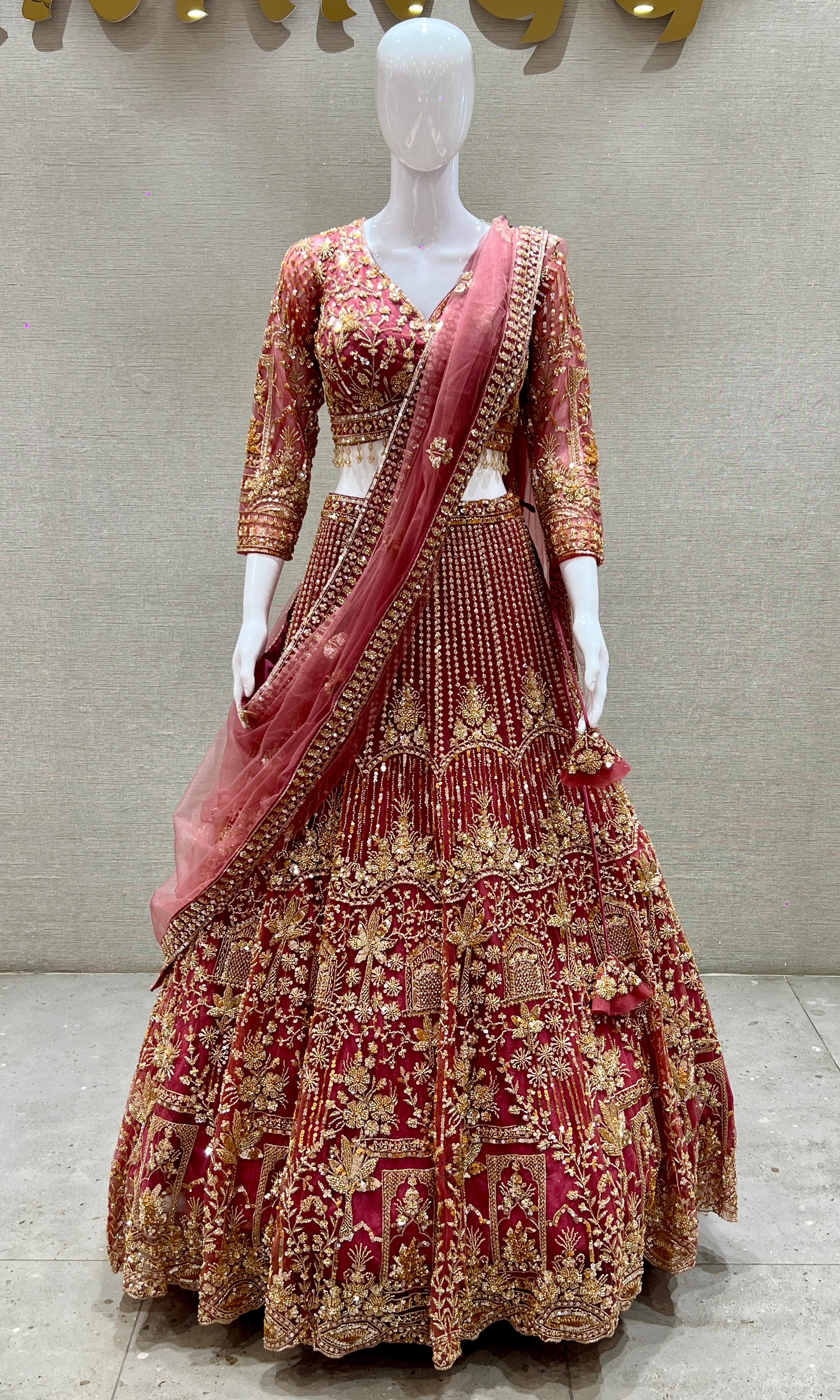 Onion pink Lehenga