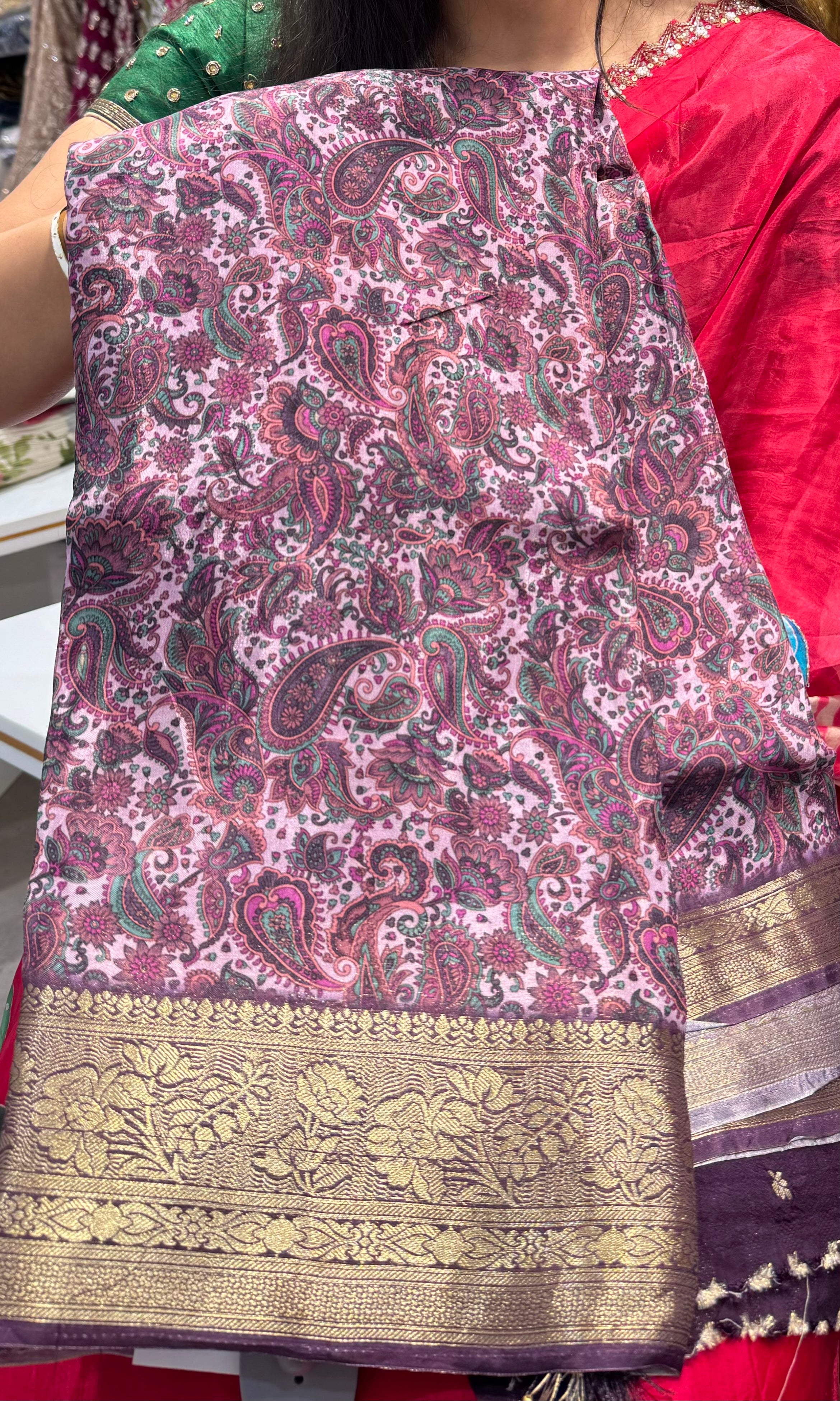 Brown saree 4444
