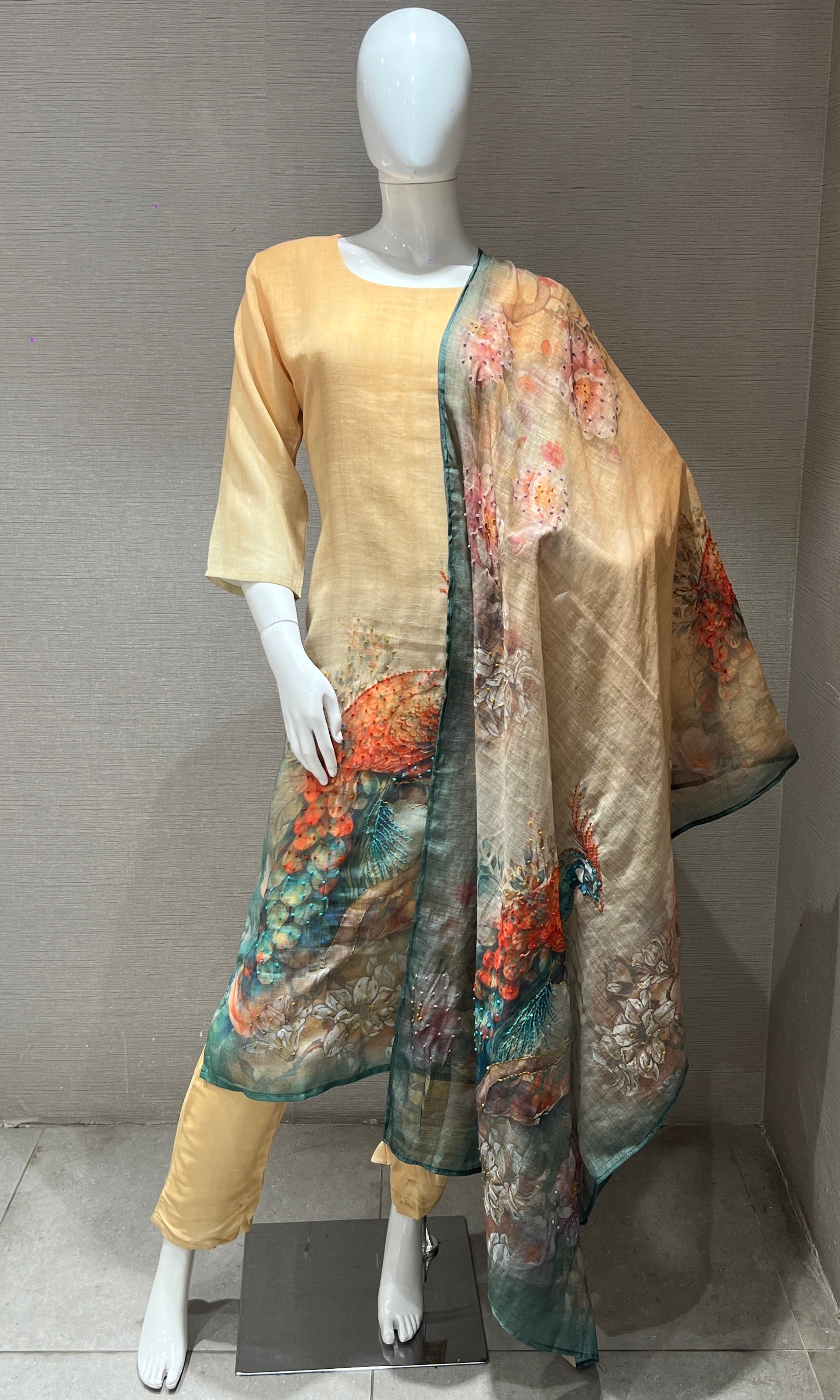 Golden Beige kurta set