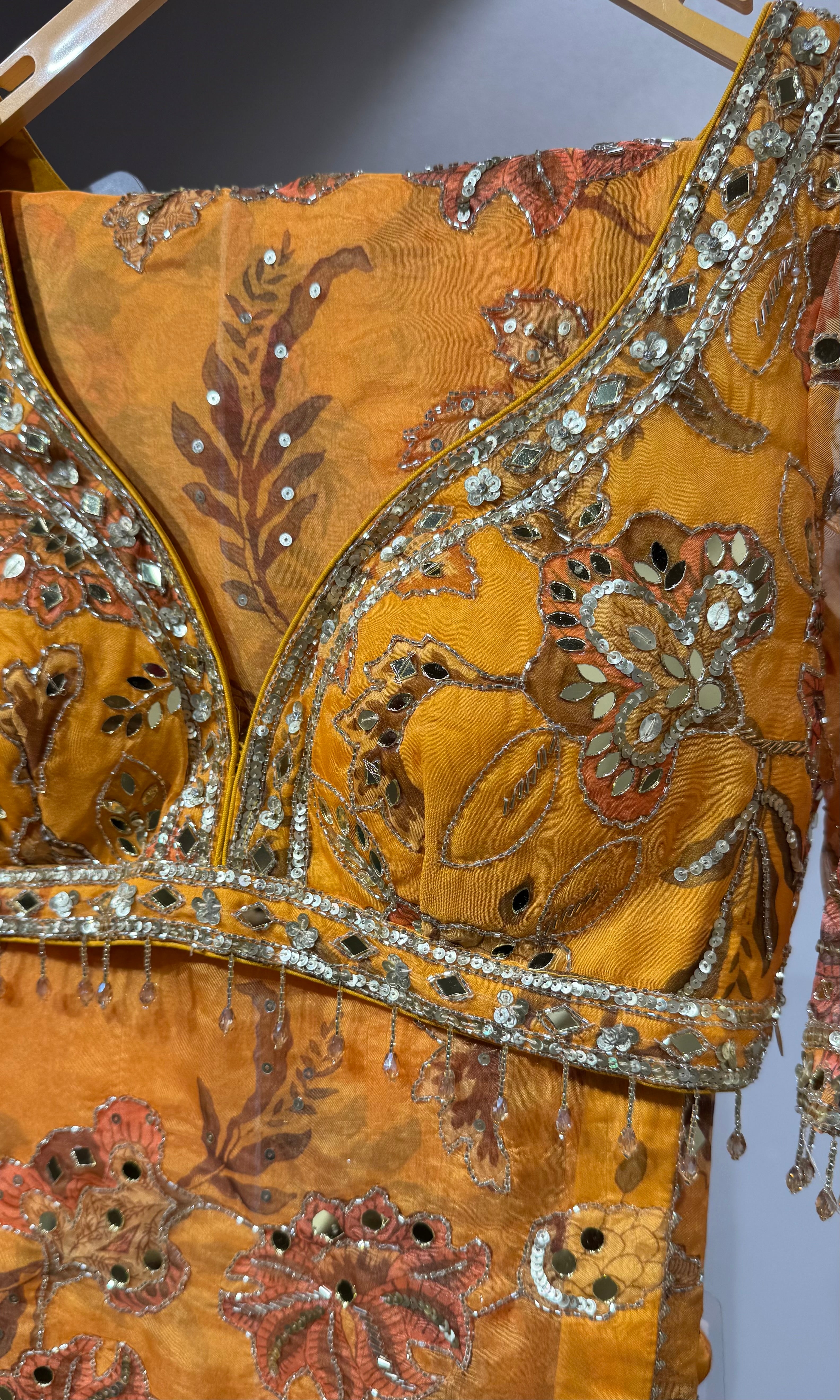 Yellow DESIGNER saree with blouse