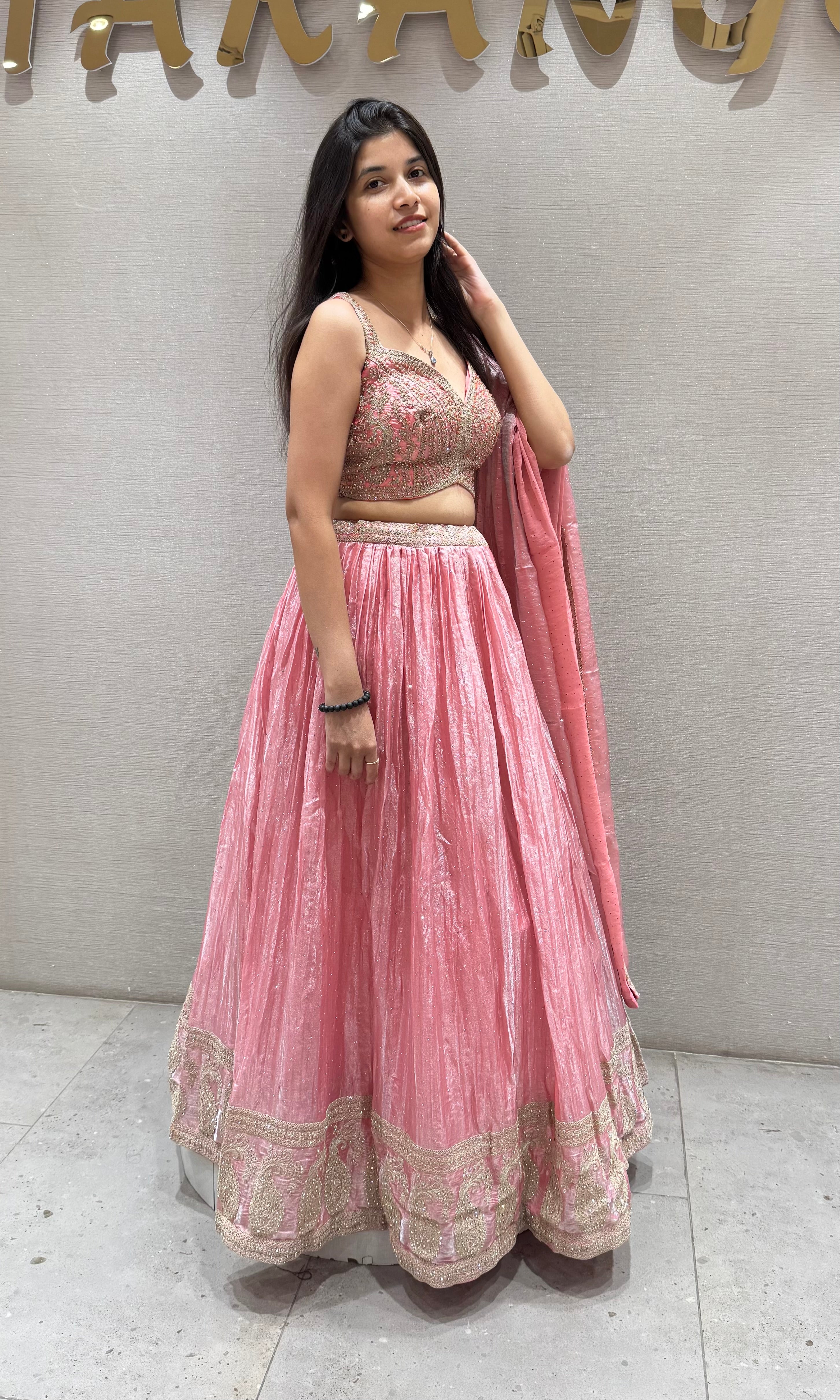 Baby pink Lehenga WITH DUPATTA