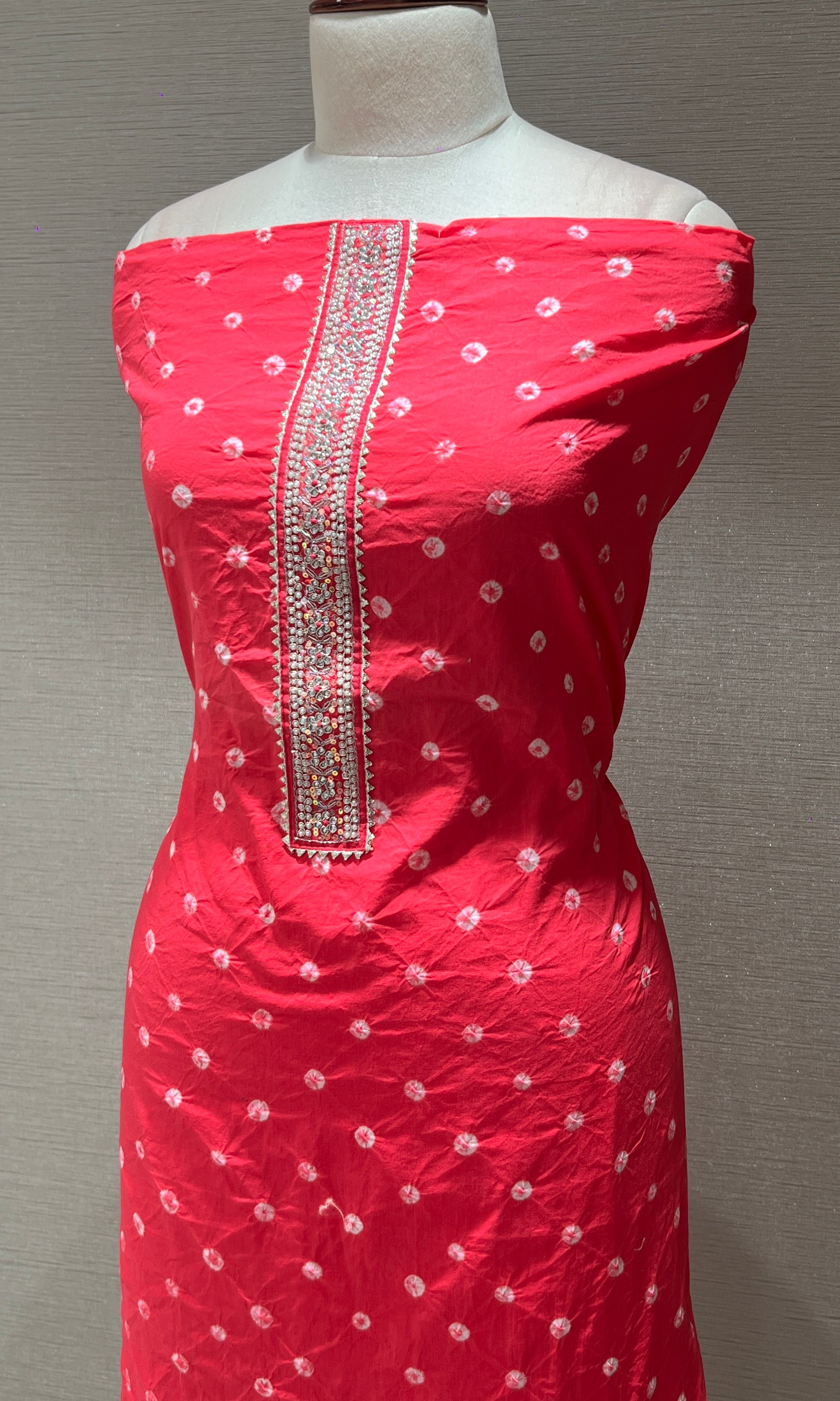 Pink dress material