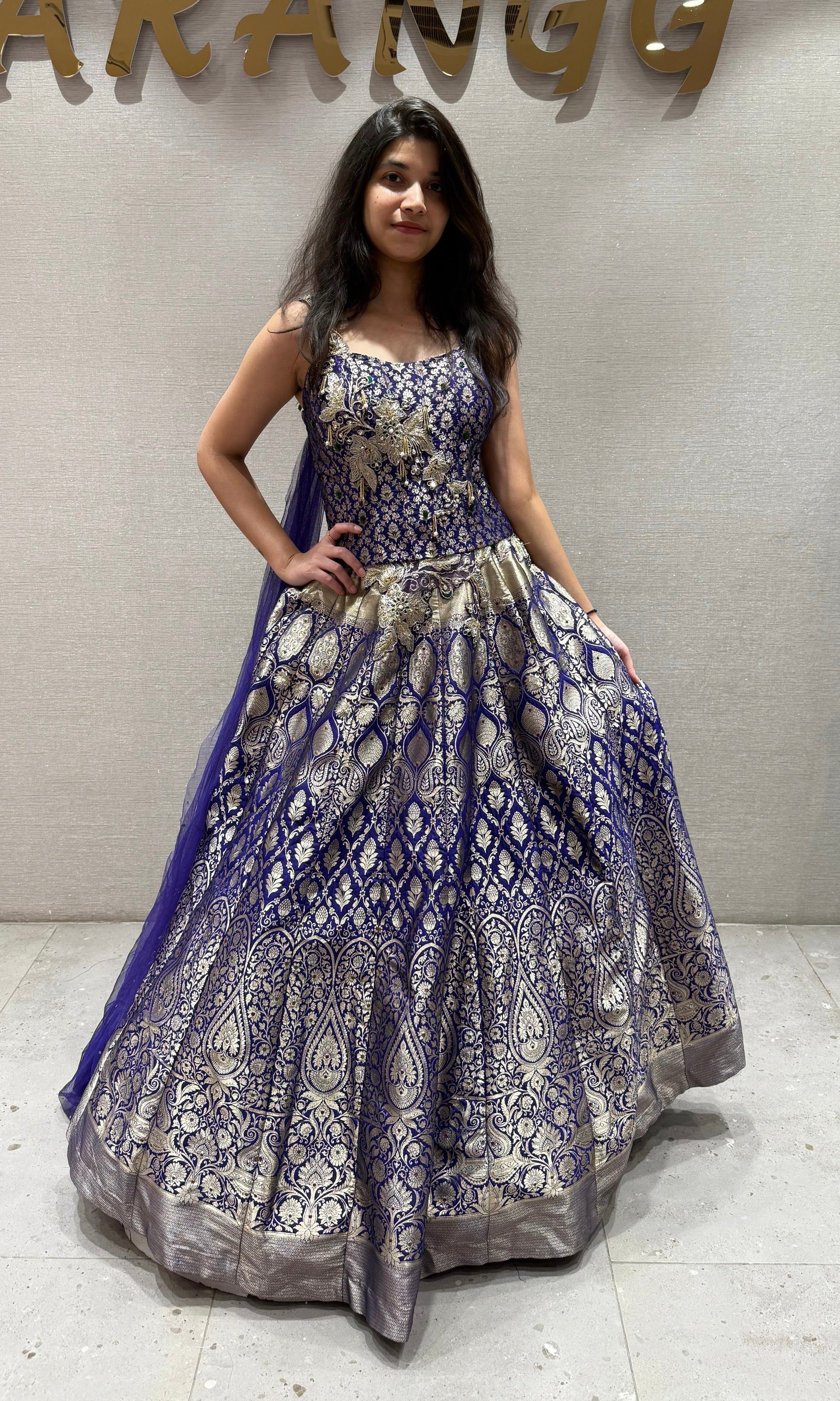 Amethyst Royal Silk lehenga