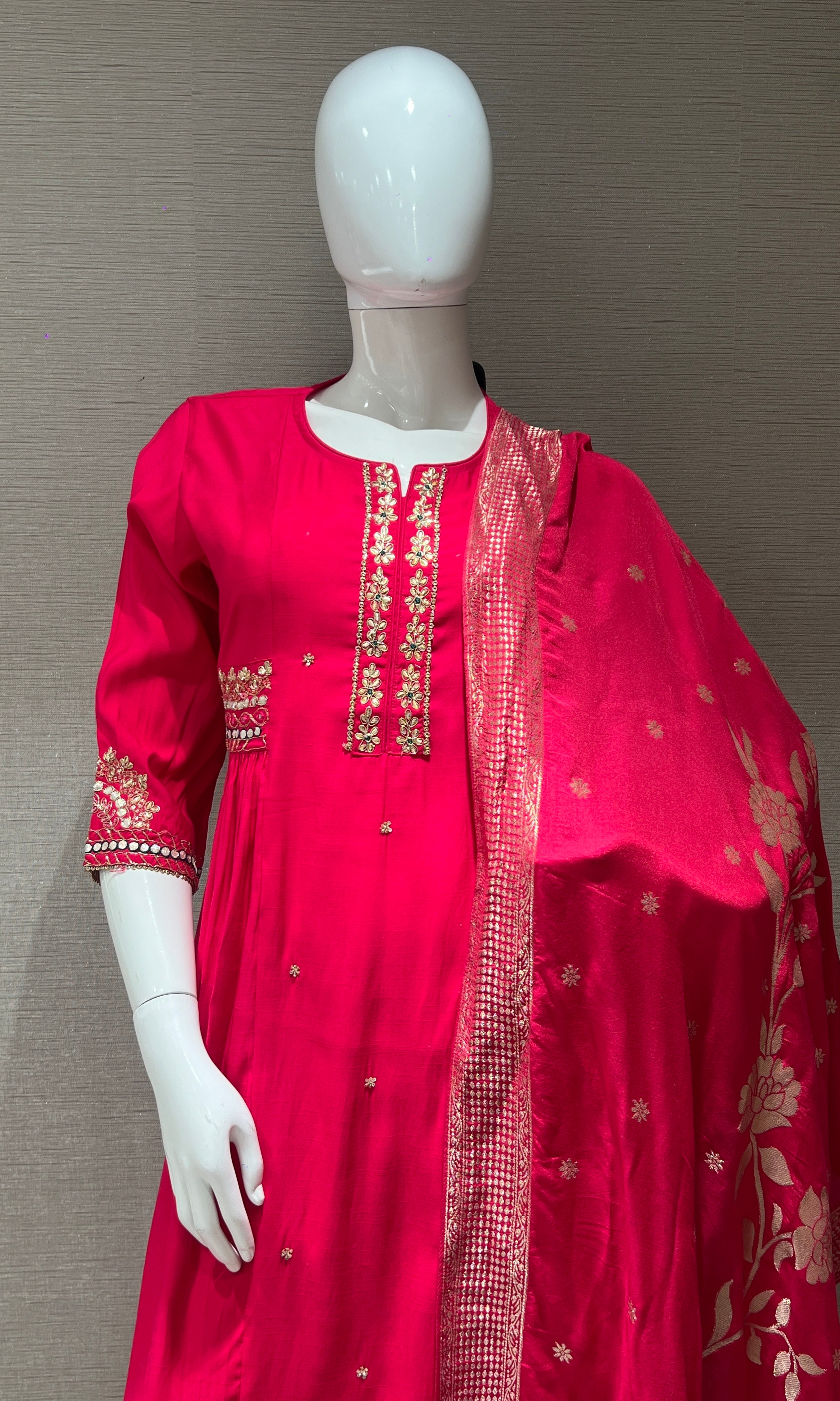 Rani pink Anarkali