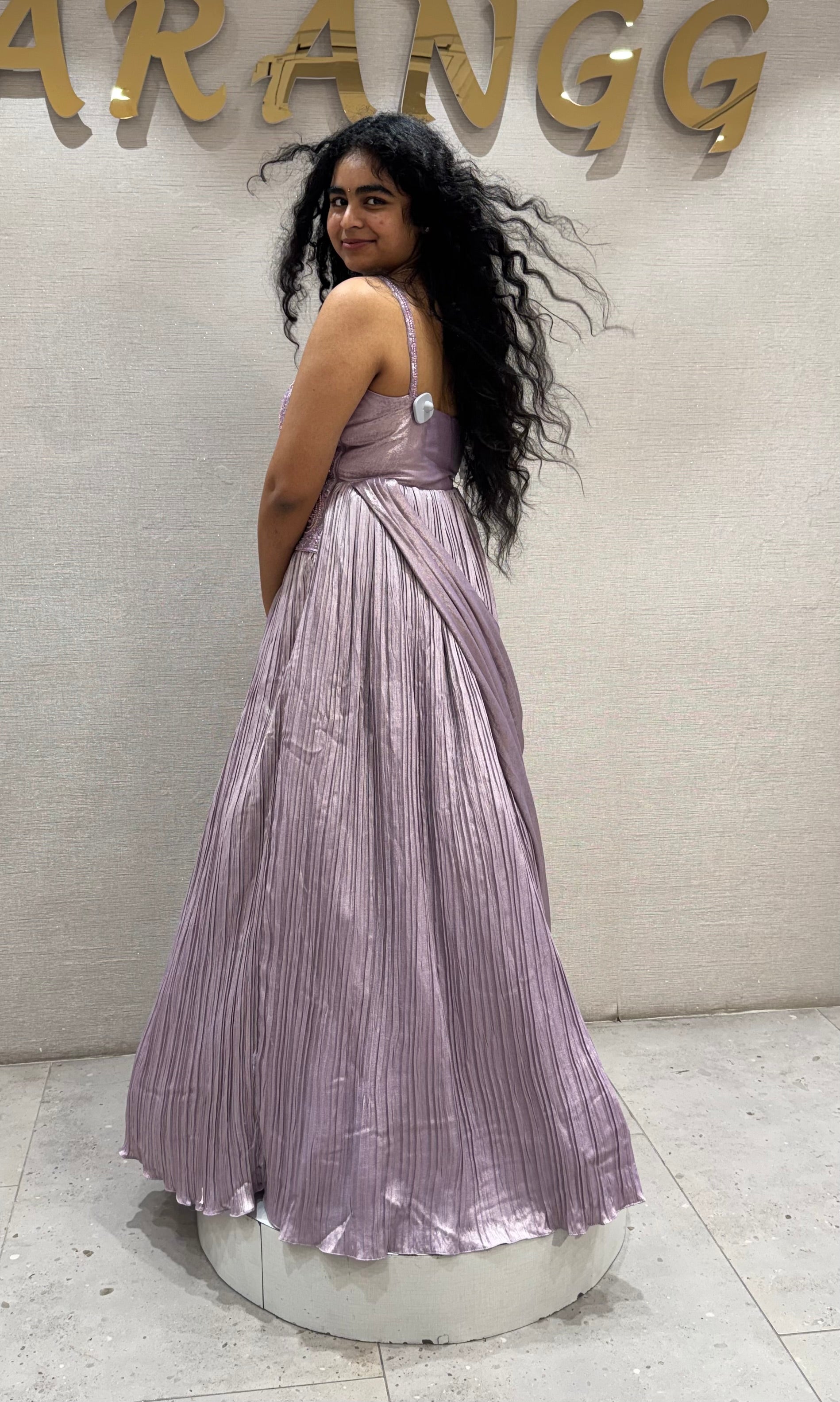 Lavender shimmering gown