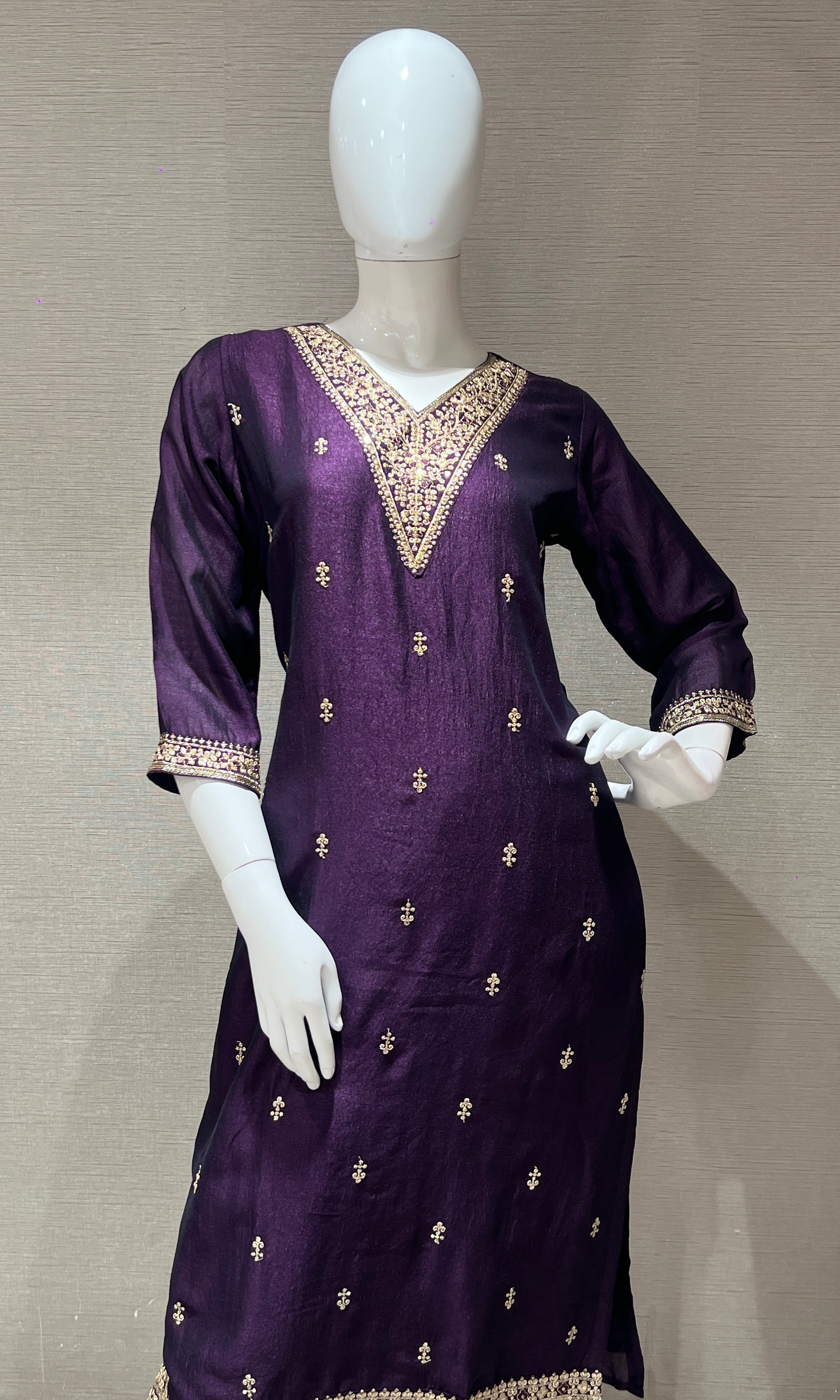 Purple kurta set
