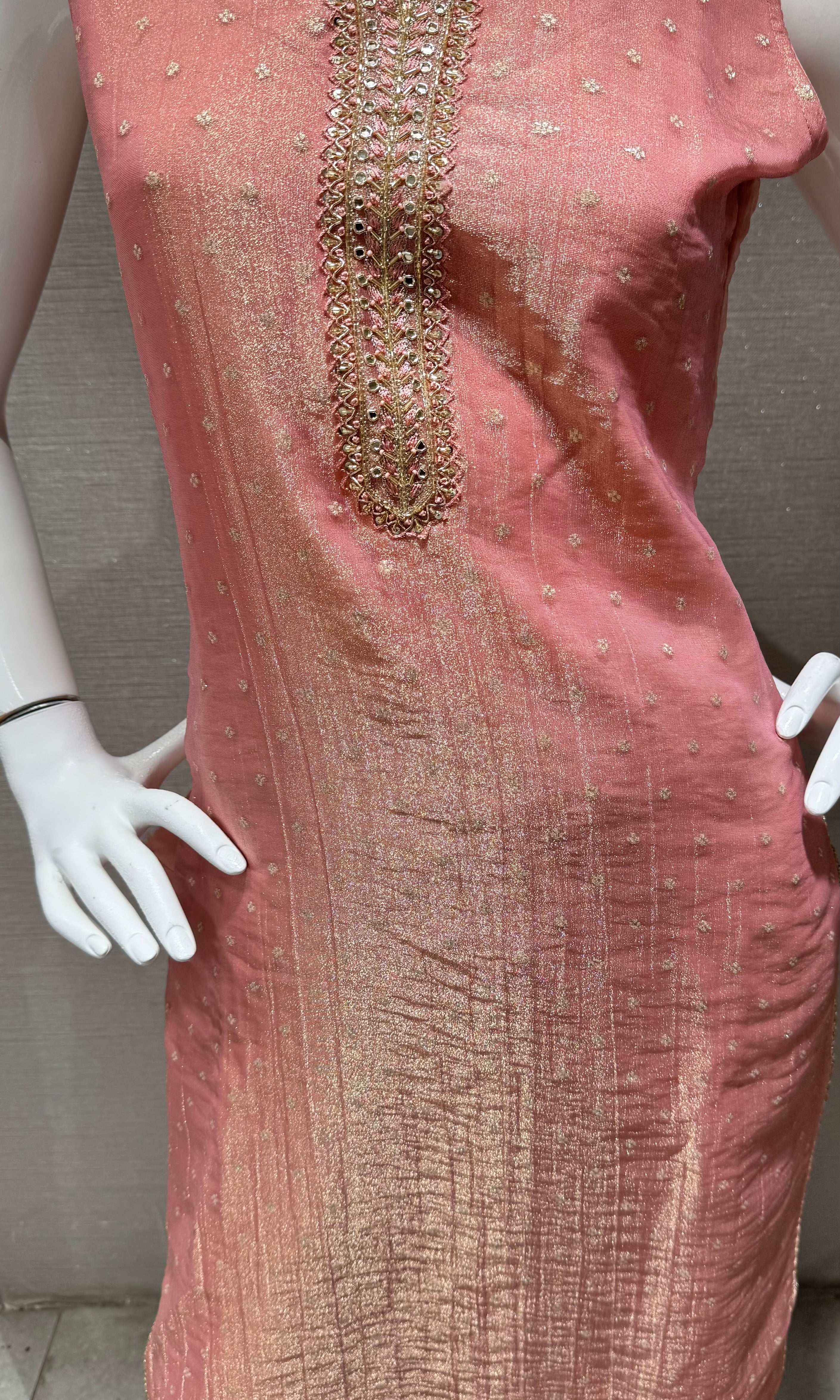 Peach Salwar Kurta Set with Dupatta