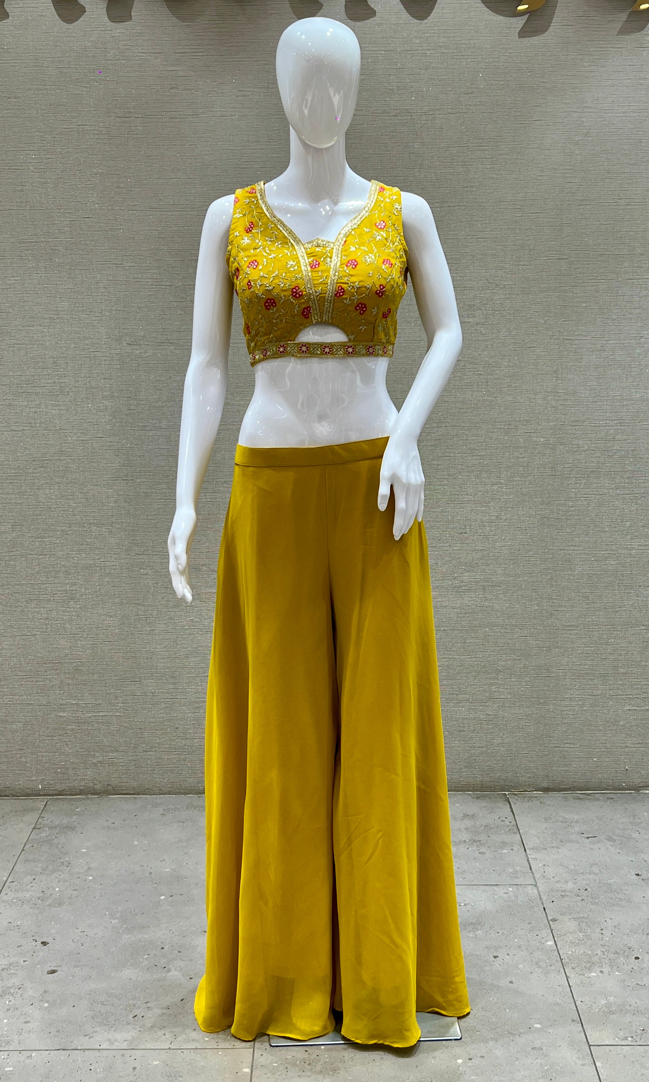 Yellow palazzo set