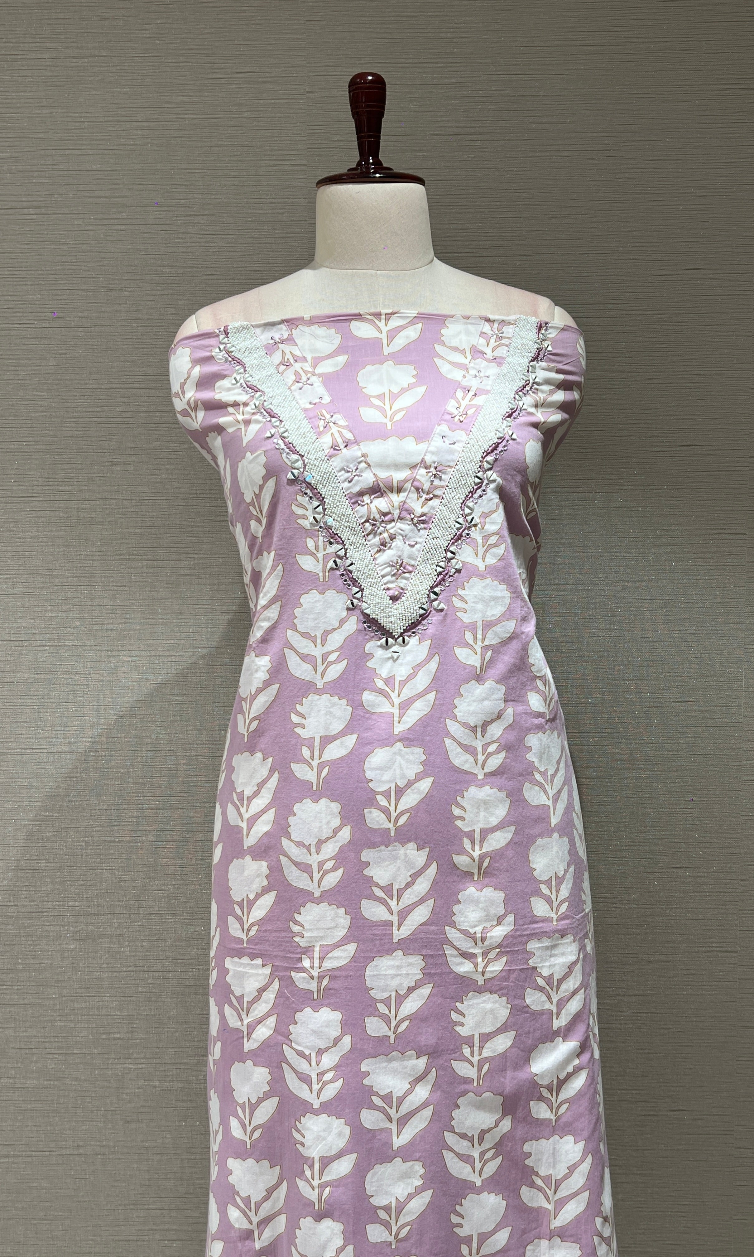 Light purple dress material