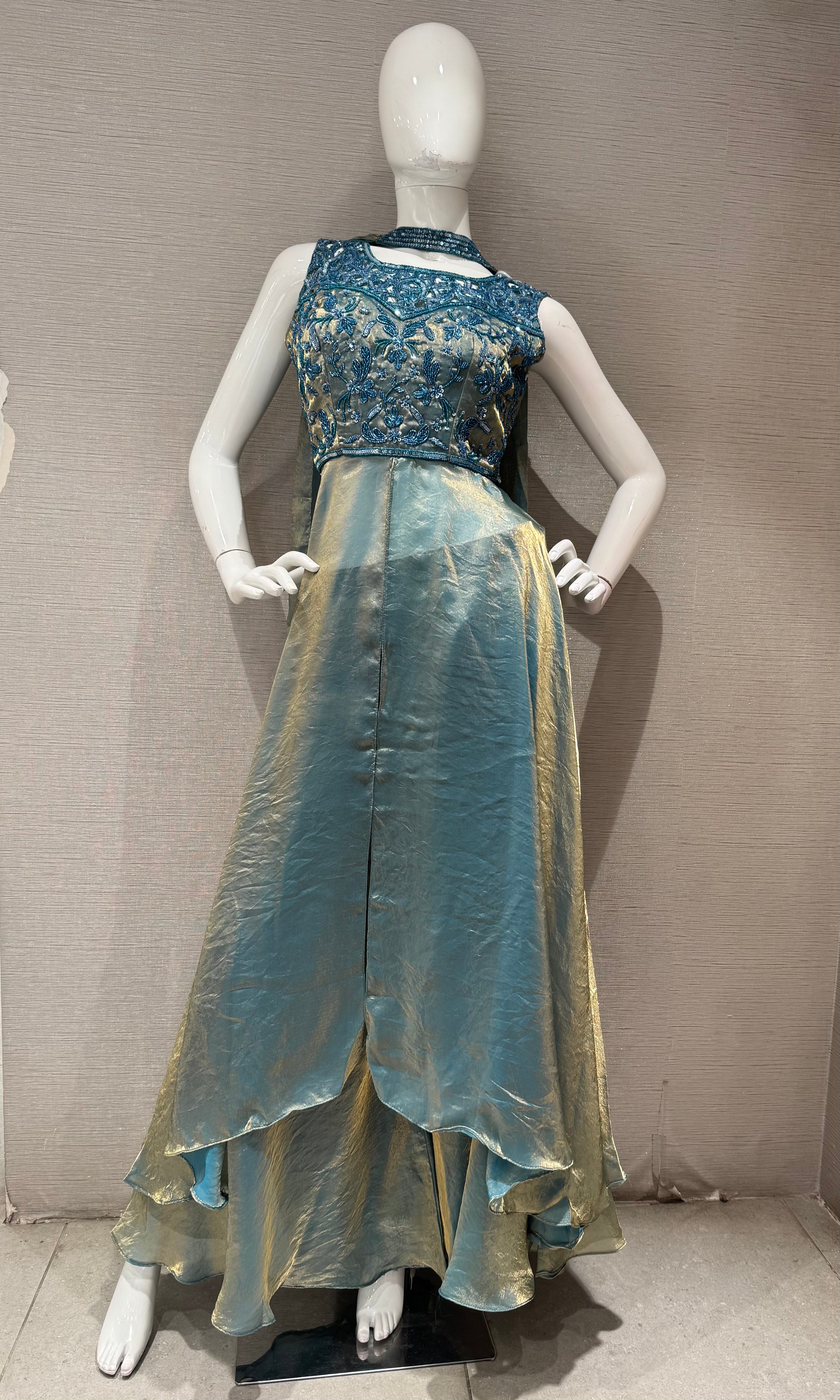 Rama Shimmer Maxi Palazzo with Embellished