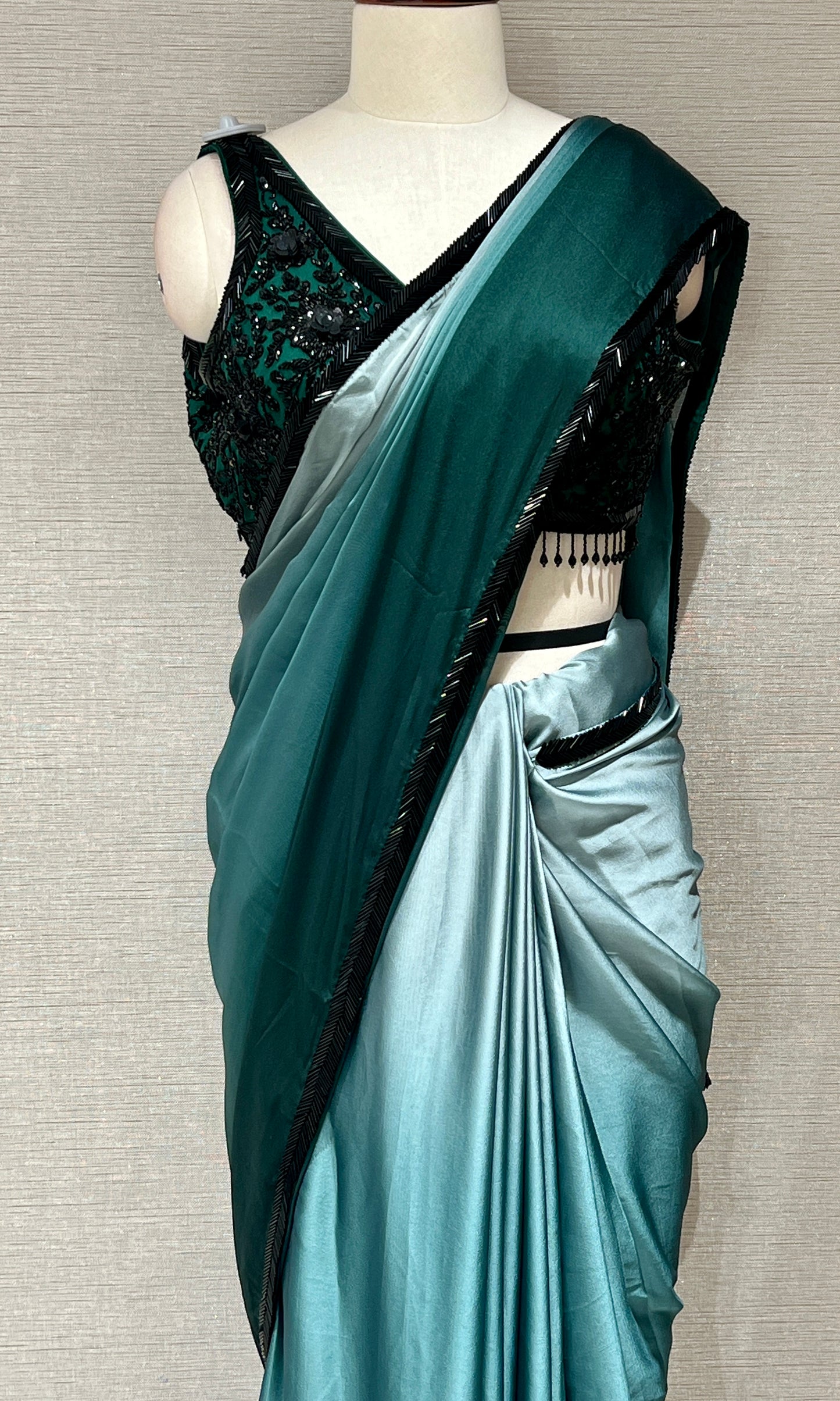 🗽Green fancy designer saree