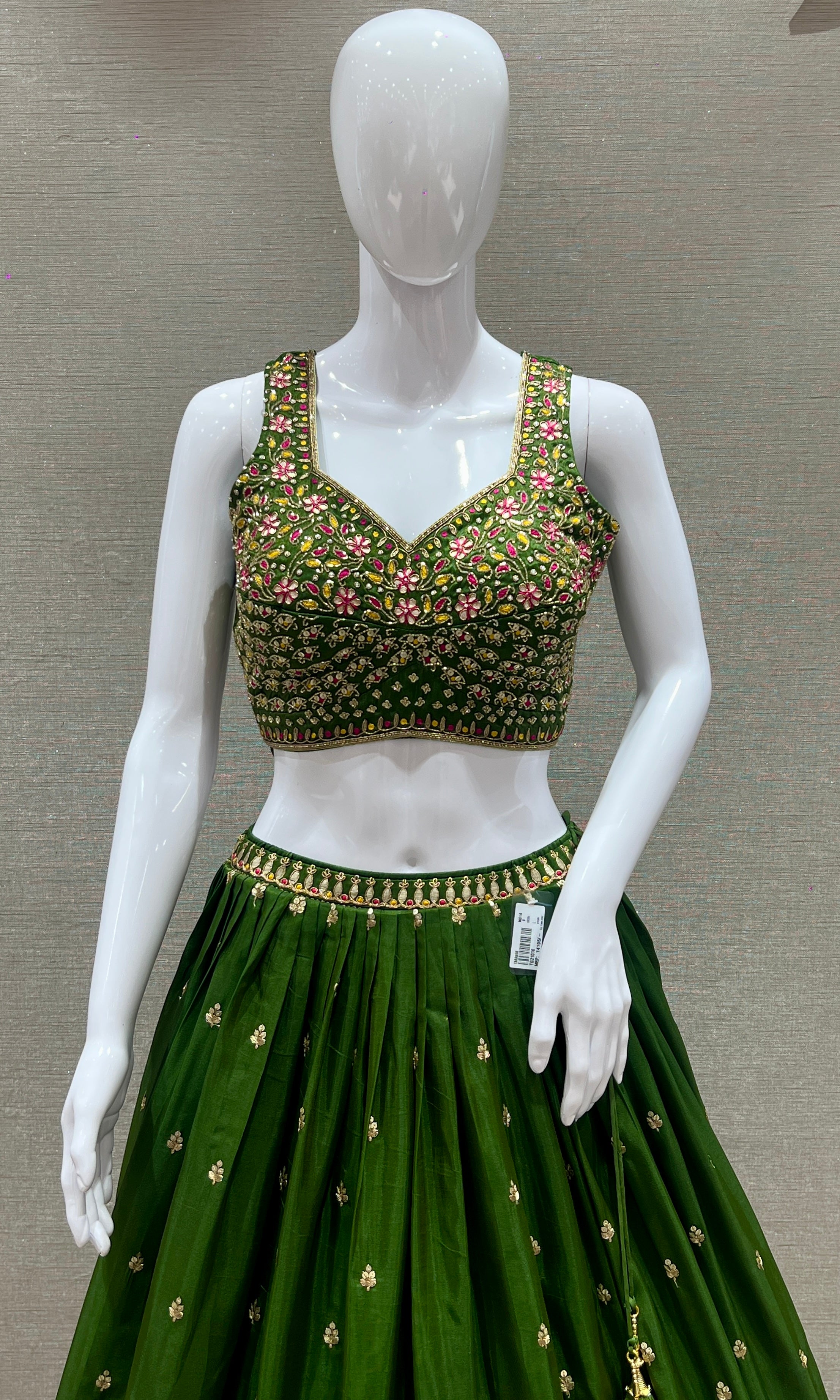 Pachha Parampara – Bottle Green Bridal Lehenga Set