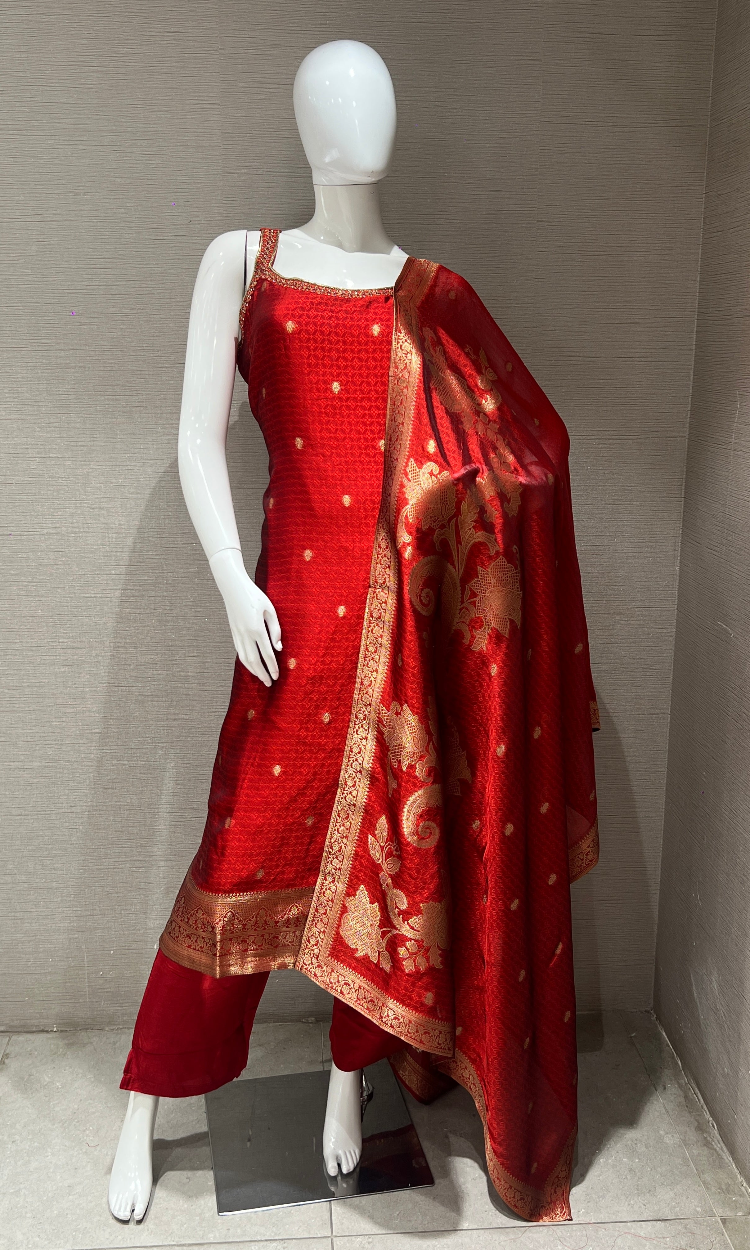 Maroon kurta set