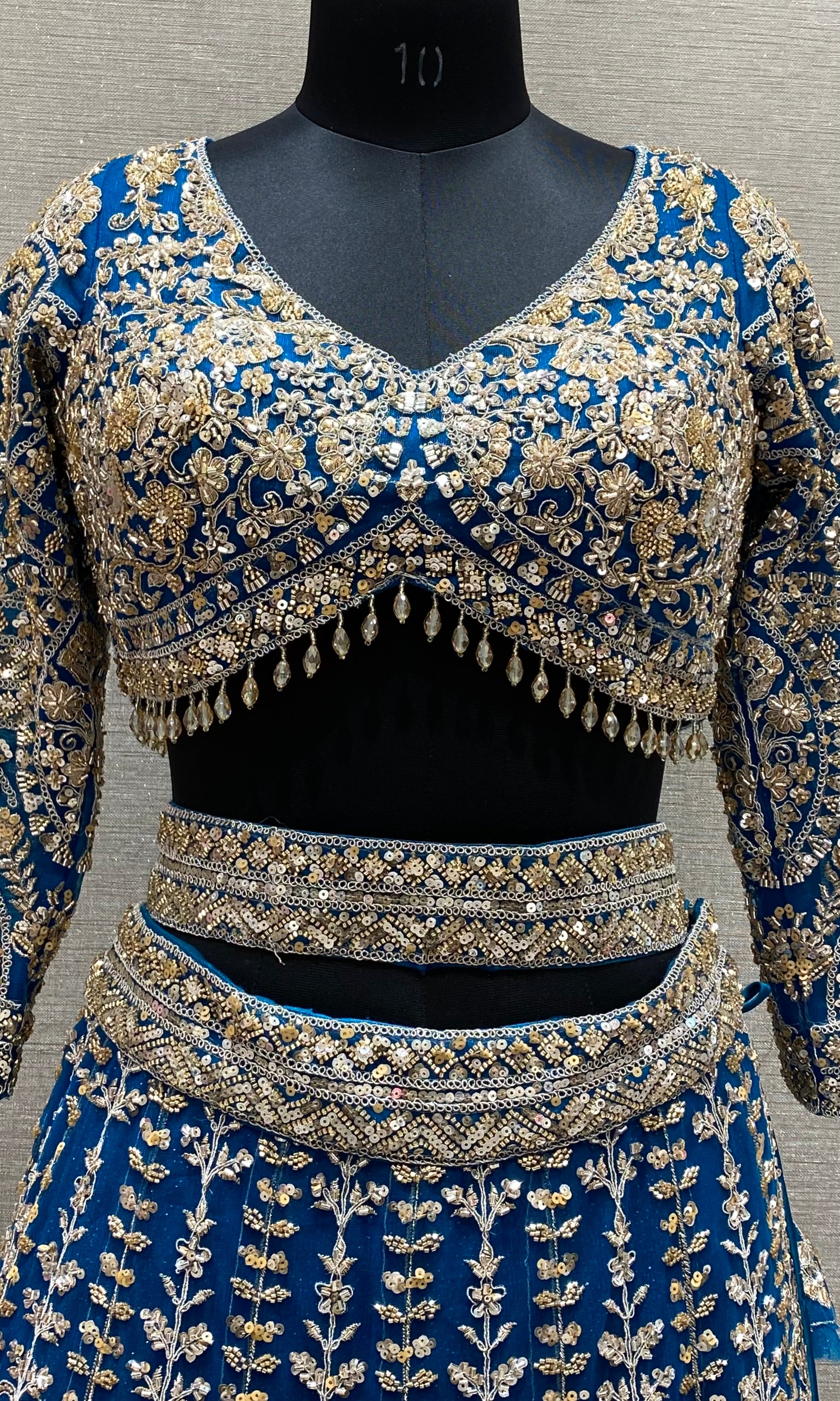 Prussian Blue lehenga