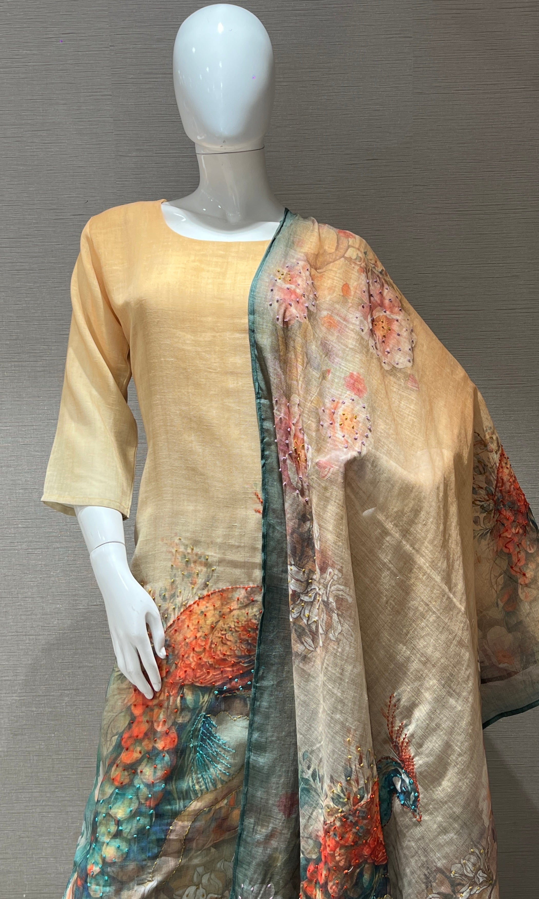 Golden Beige kurta set