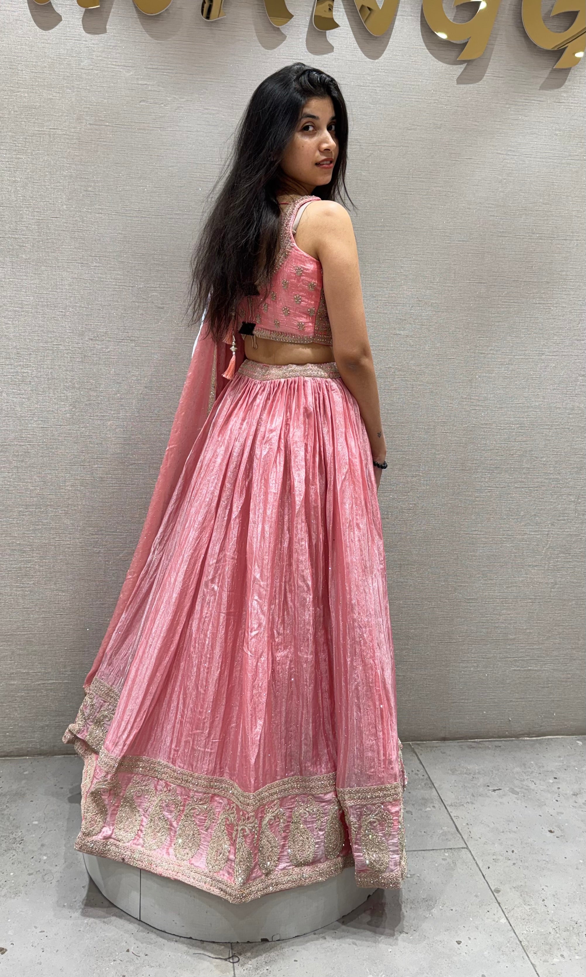 Baby pink Lehenga WITH DUPATTA