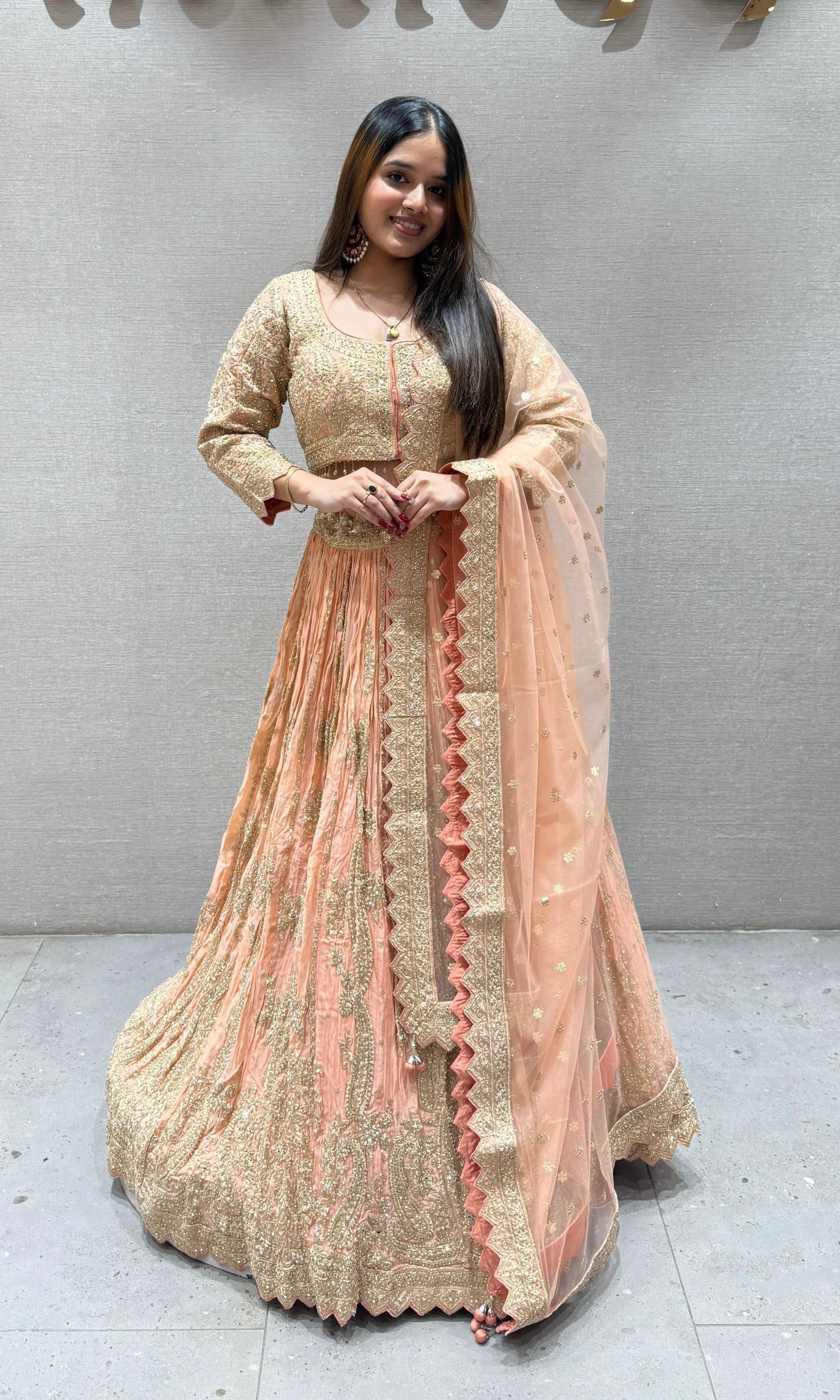 Peach Lehenga