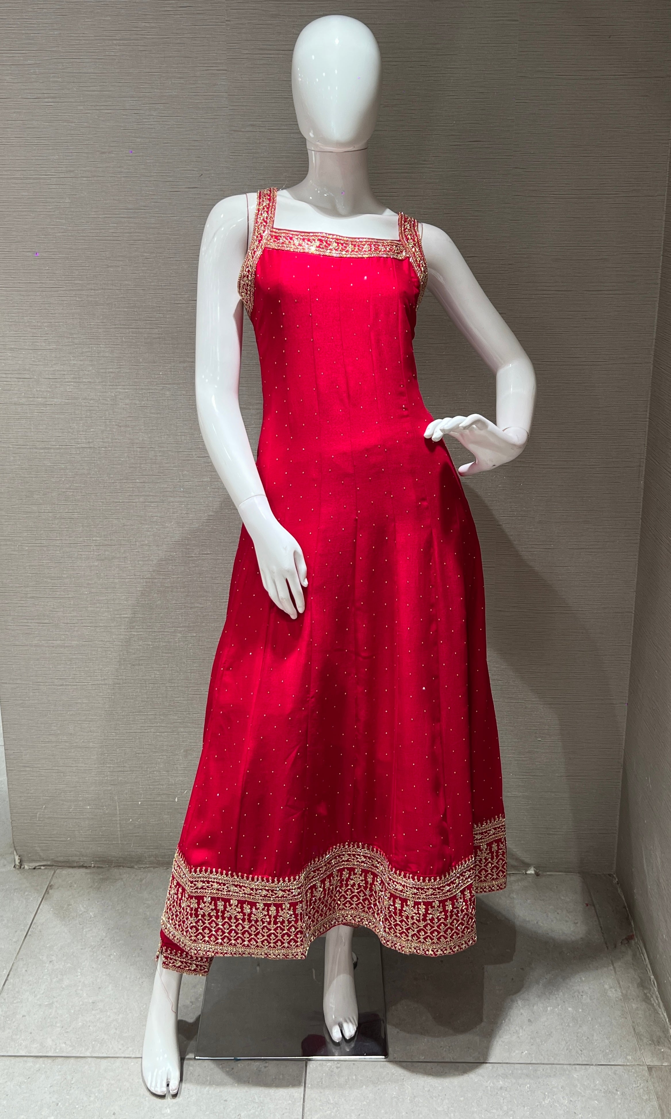 Red gold Ethnic kurta set