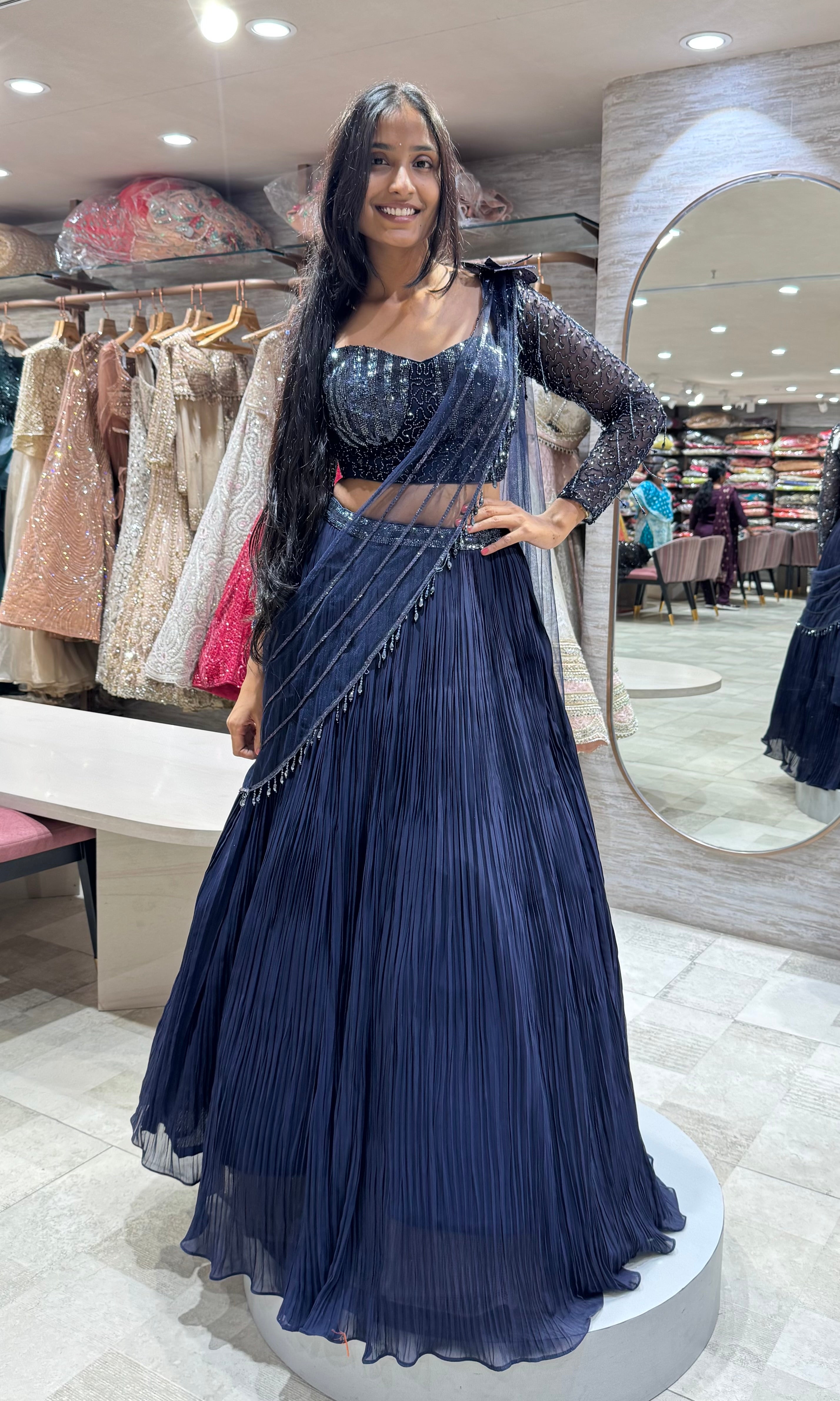 BLUE ELEGANT LEHENGA