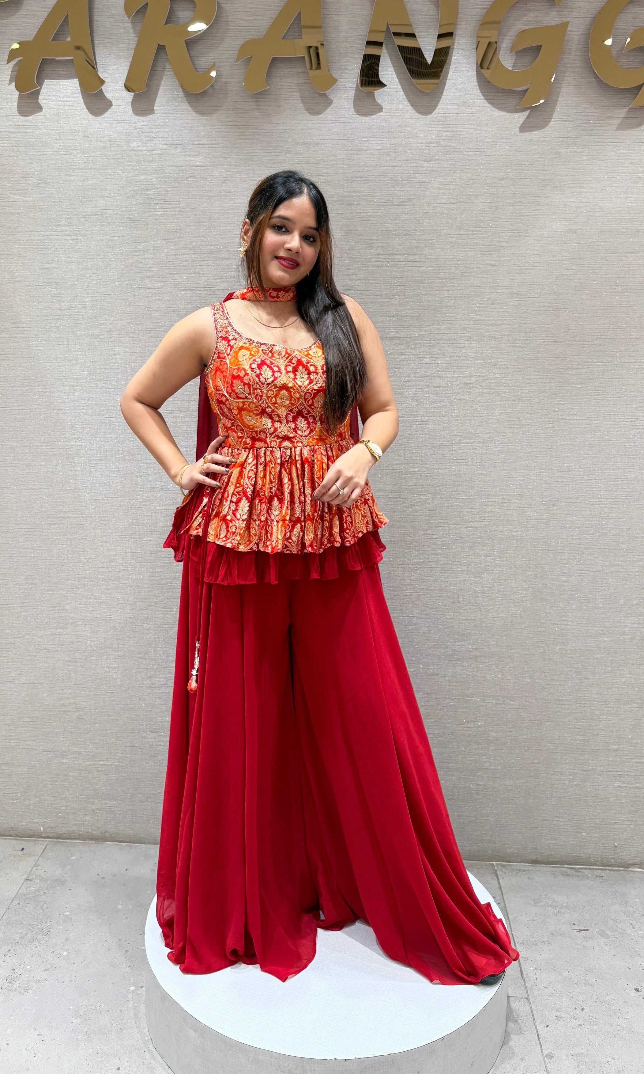 Red palazzo