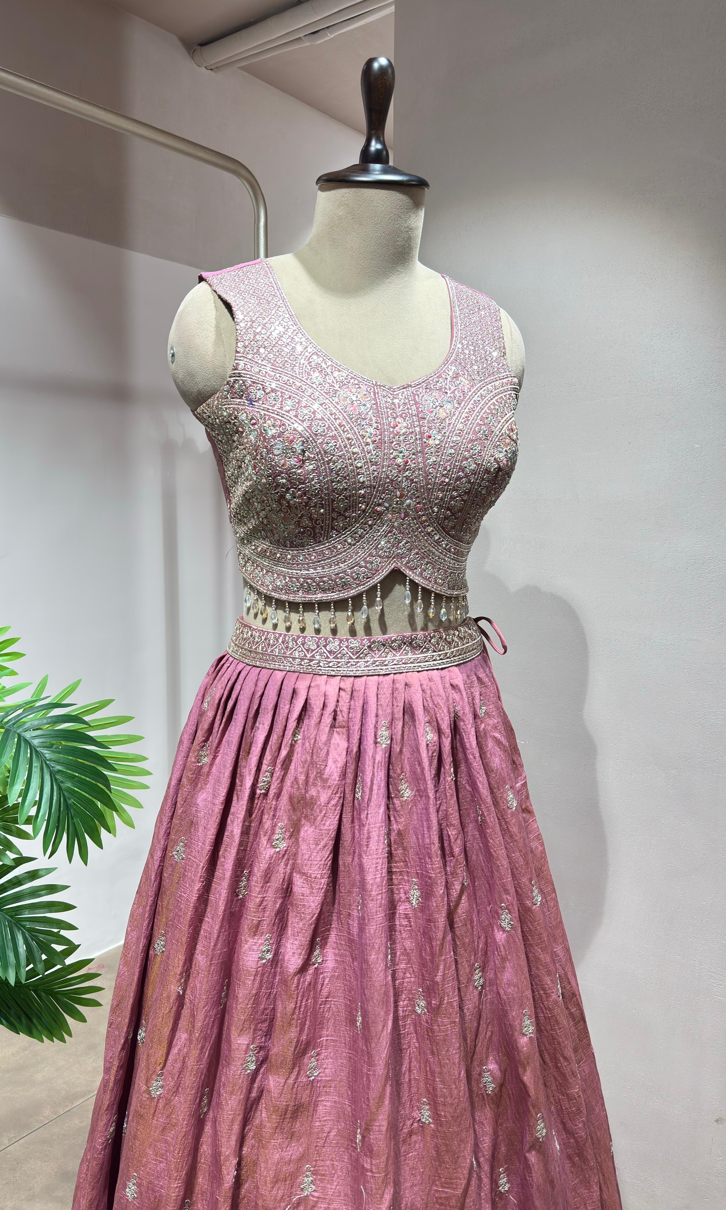 Onion pink Lehenga